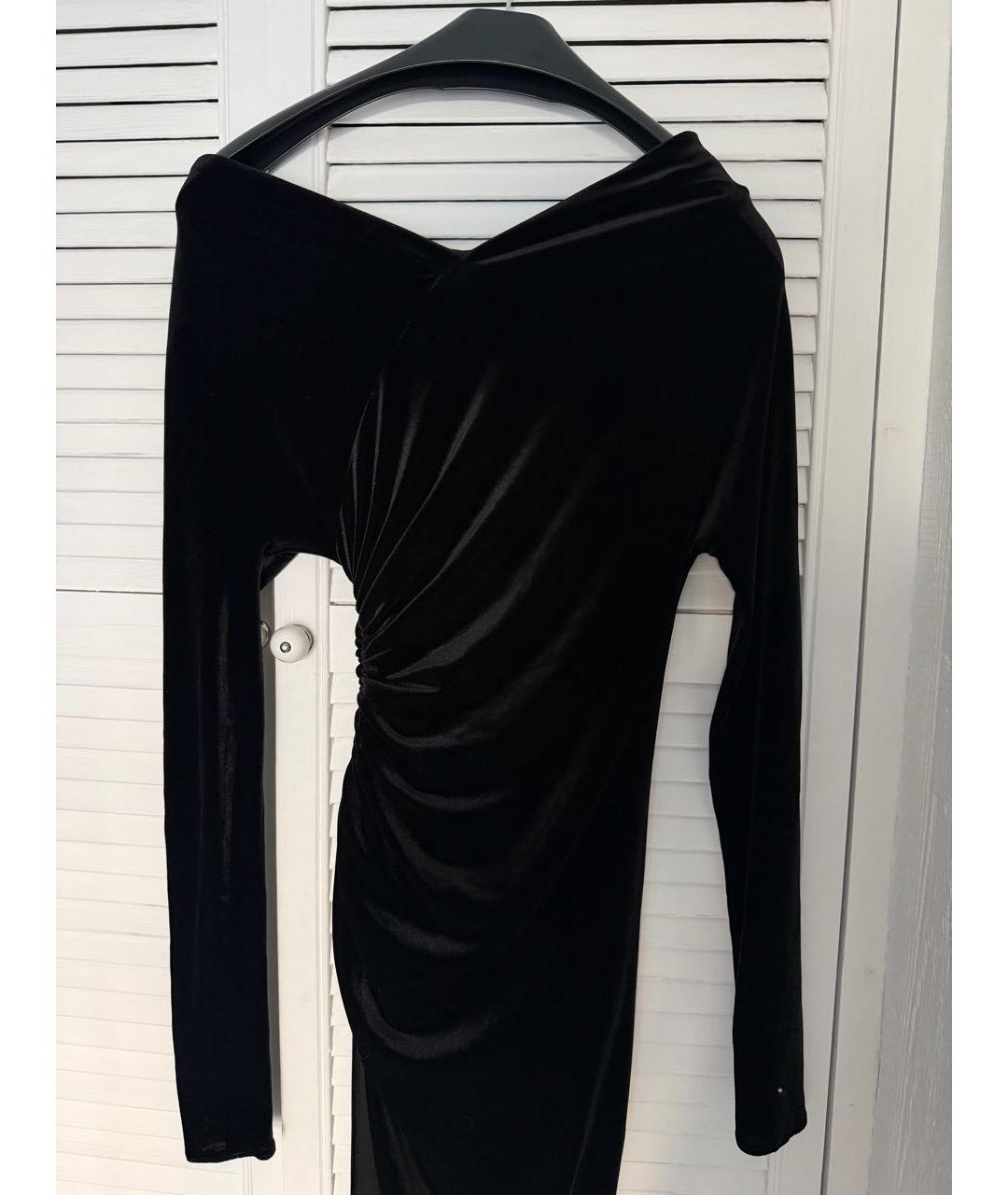 ALEXANDRE VAUTHIER Черное бархатное вечернее платье, фото 2