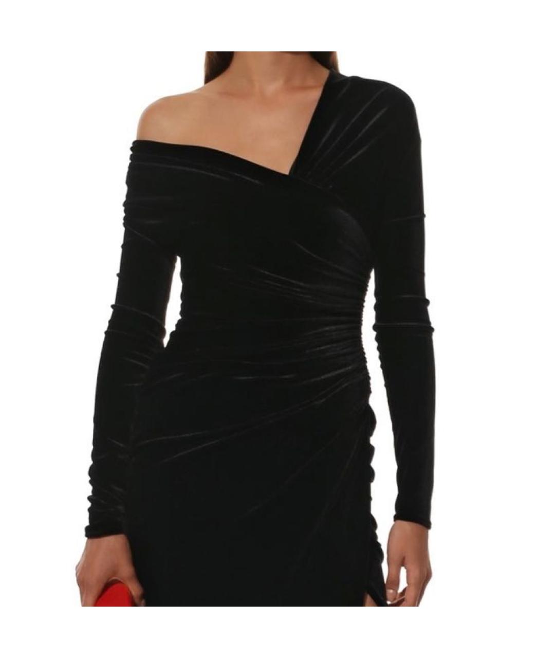 ALEXANDRE VAUTHIER Черное бархатное вечернее платье, фото 4