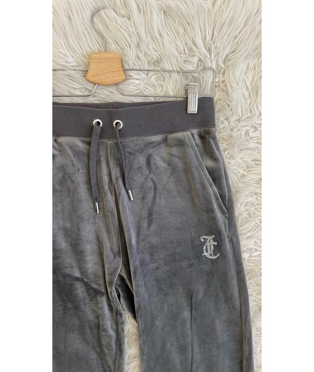 JUICY COUTURE Антрацитовый велюровый спортивные костюмы, фото 7