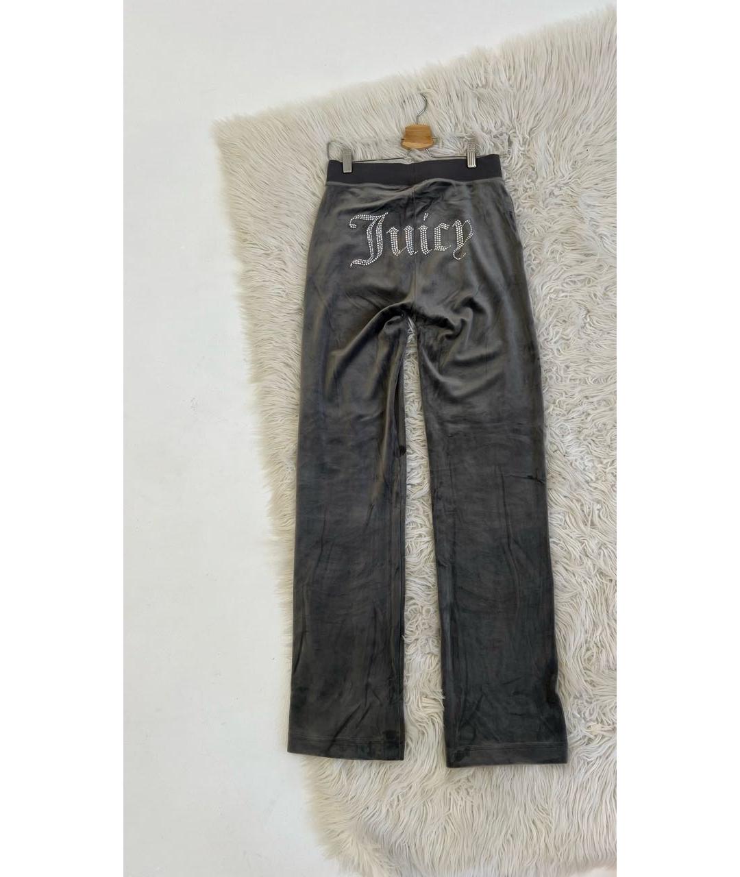 JUICY COUTURE Антрацитовый велюровый спортивные костюмы, фото 6