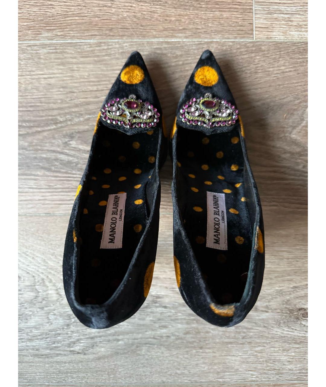MANOLO BLAHNIK Мульти бархатные туфли, фото 3