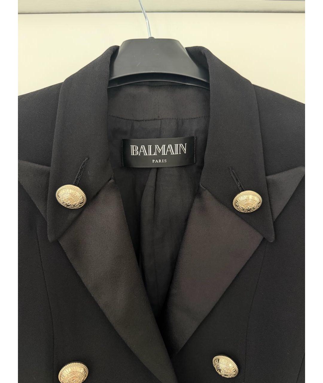 BALMAIN Черный шерстяной жакет/пиджак, фото 5
