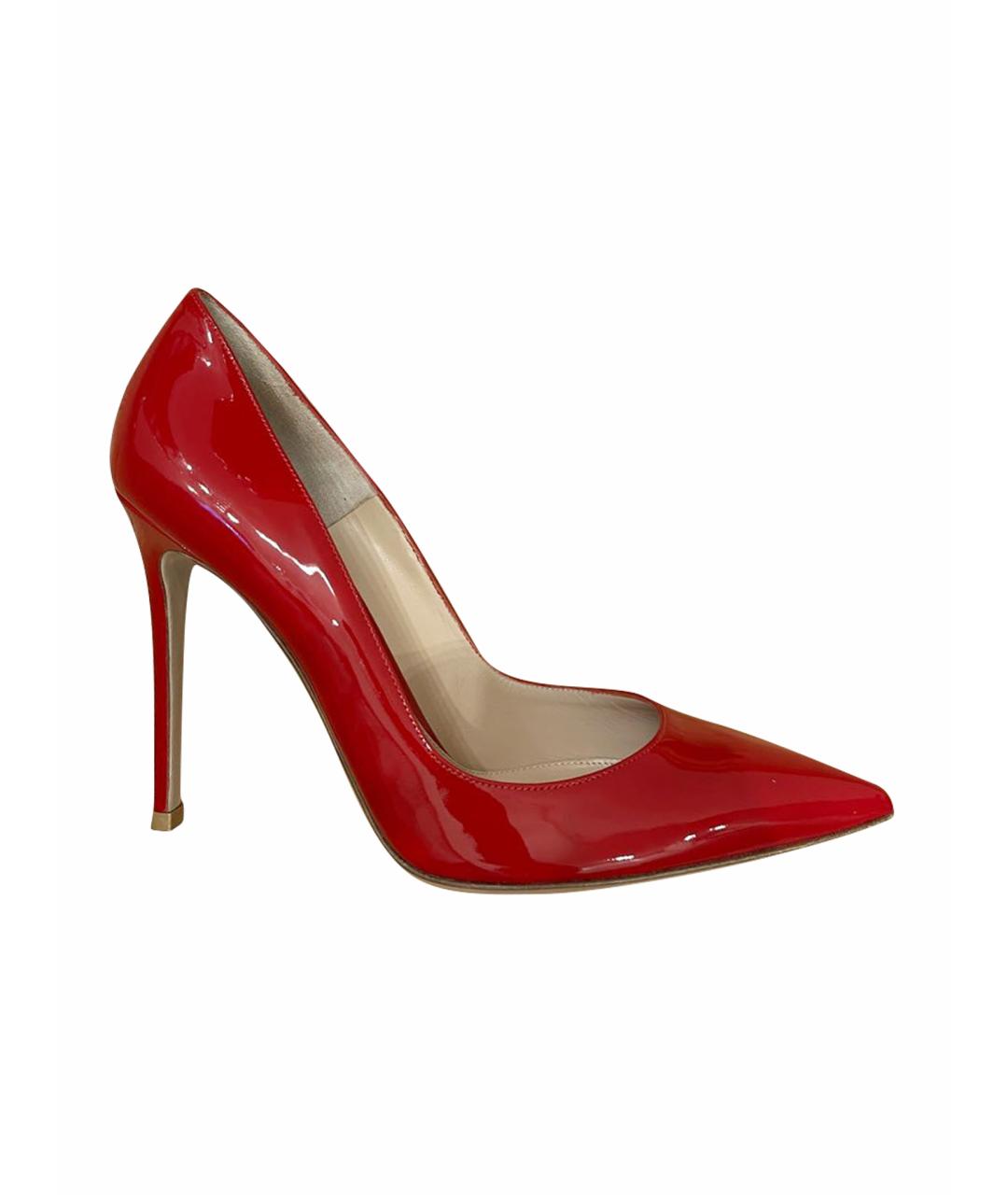 GIANVITO ROSSI Красные туфли из лакированной кожи, фото 1