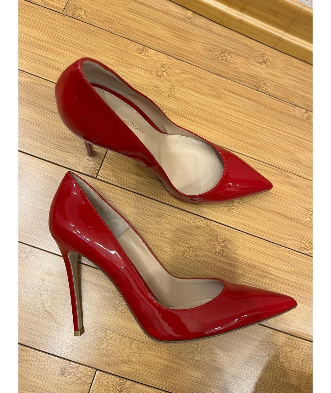 GIANVITO ROSSI Красные туфли из лакированной кожи, фото 5
