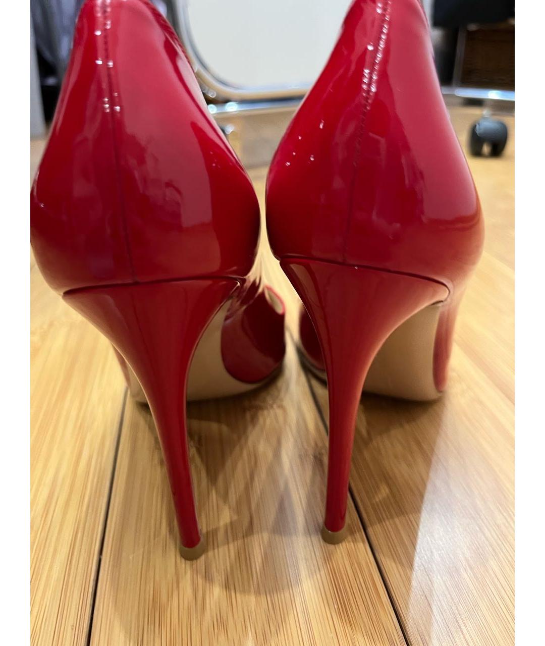 GIANVITO ROSSI Красные туфли из лакированной кожи, фото 4
