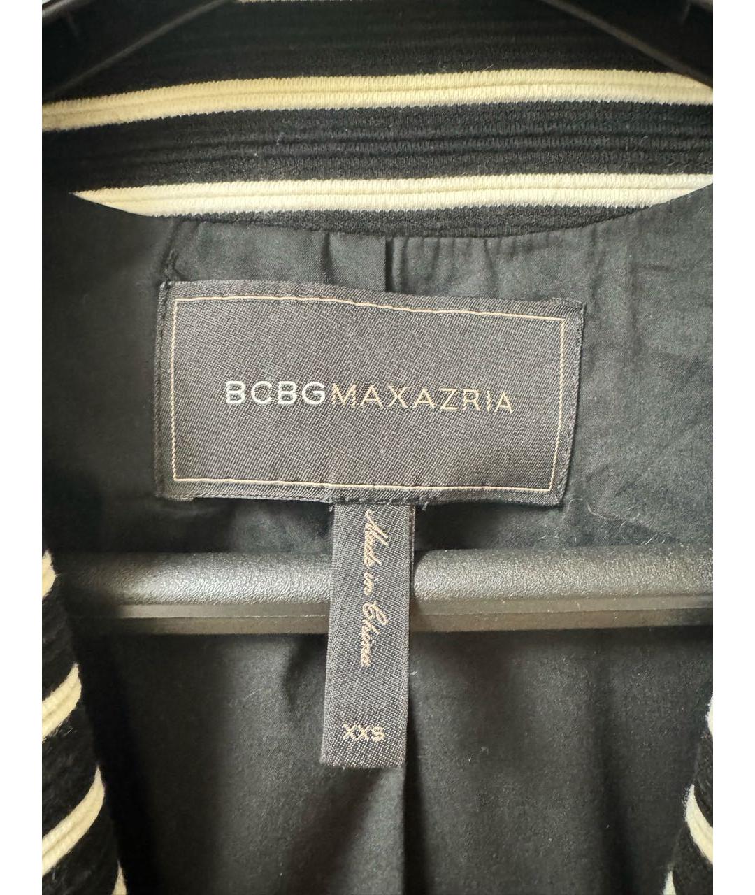 BCBG MAXAZRIA Черный хлопковый жакет/пиджак, фото 3