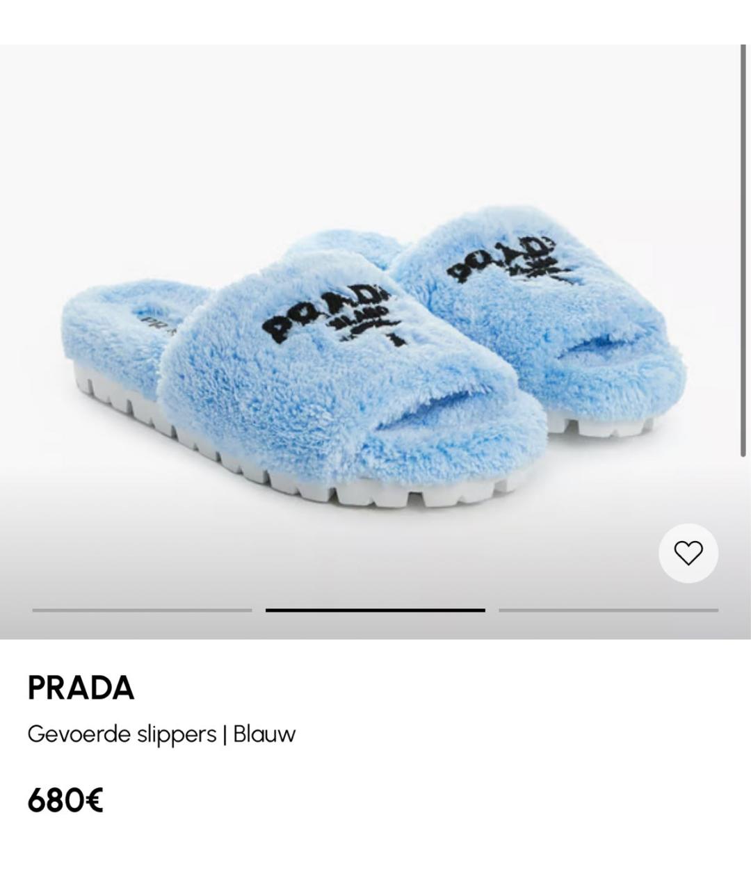 PRADA Голубые шлепанцы, фото 8