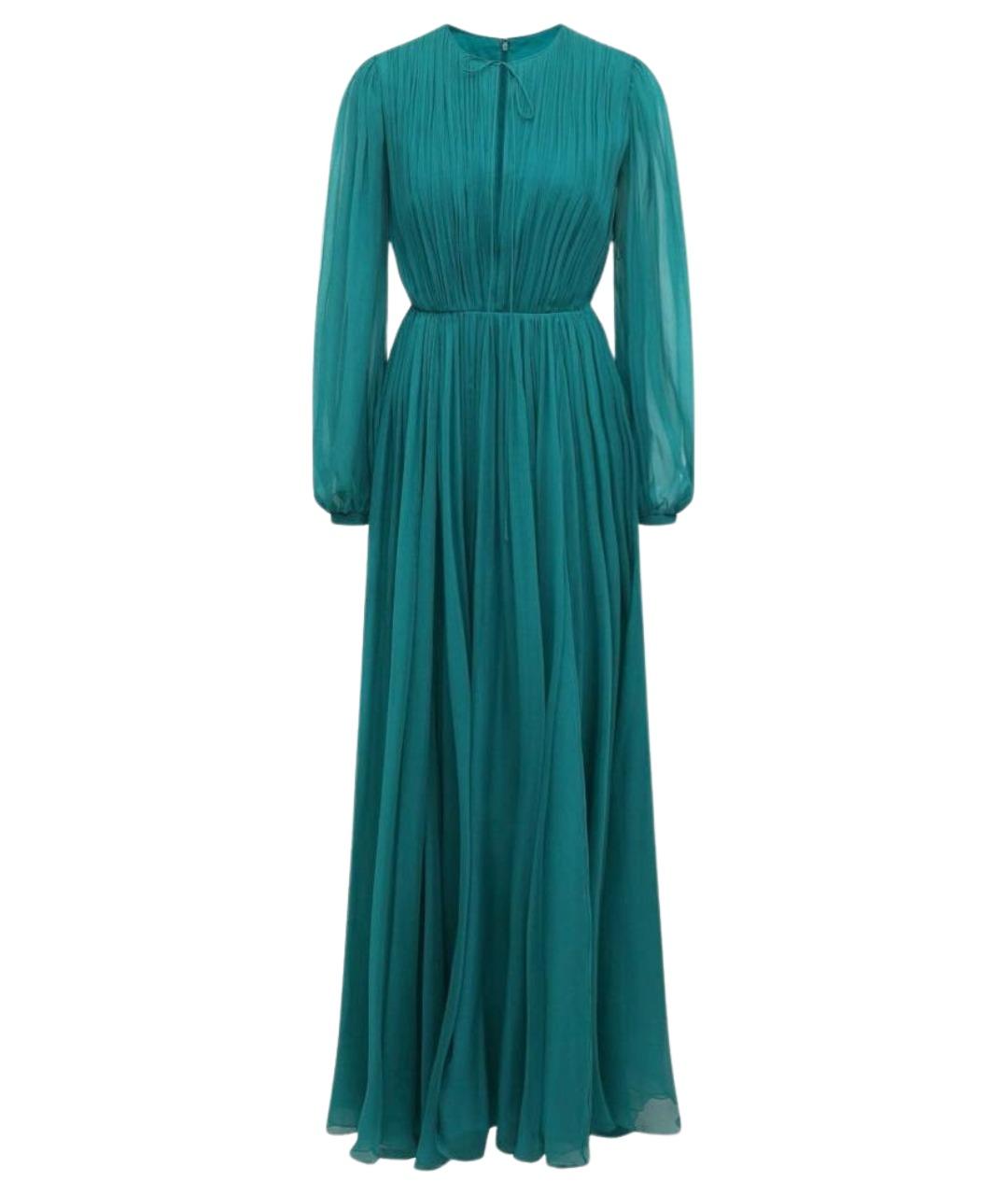 VALENTINO Бирюзовое шифоновое вечернее платье, фото 1