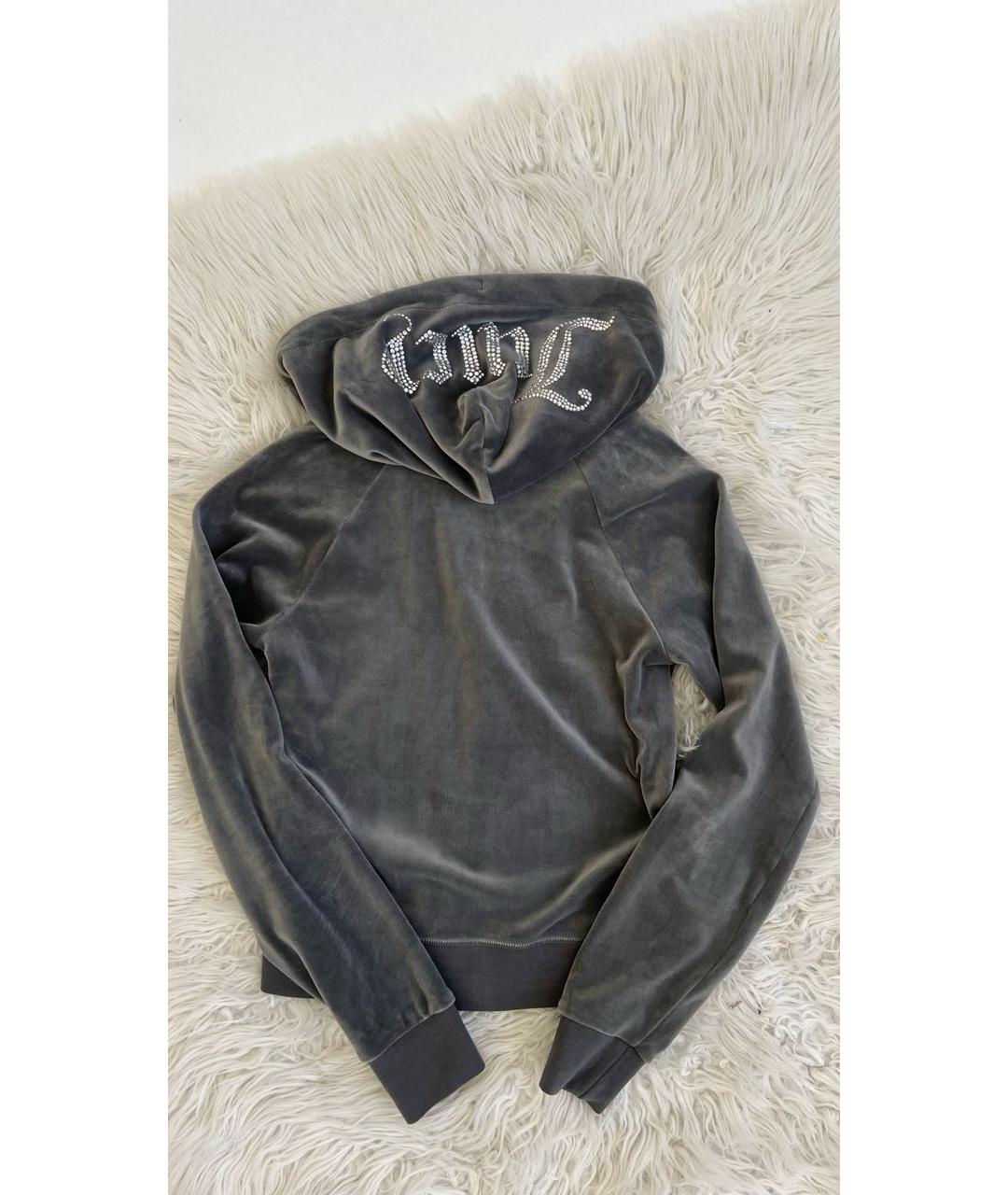 JUICY COUTURE Антрацитовый велюровый спортивные костюмы, фото 4