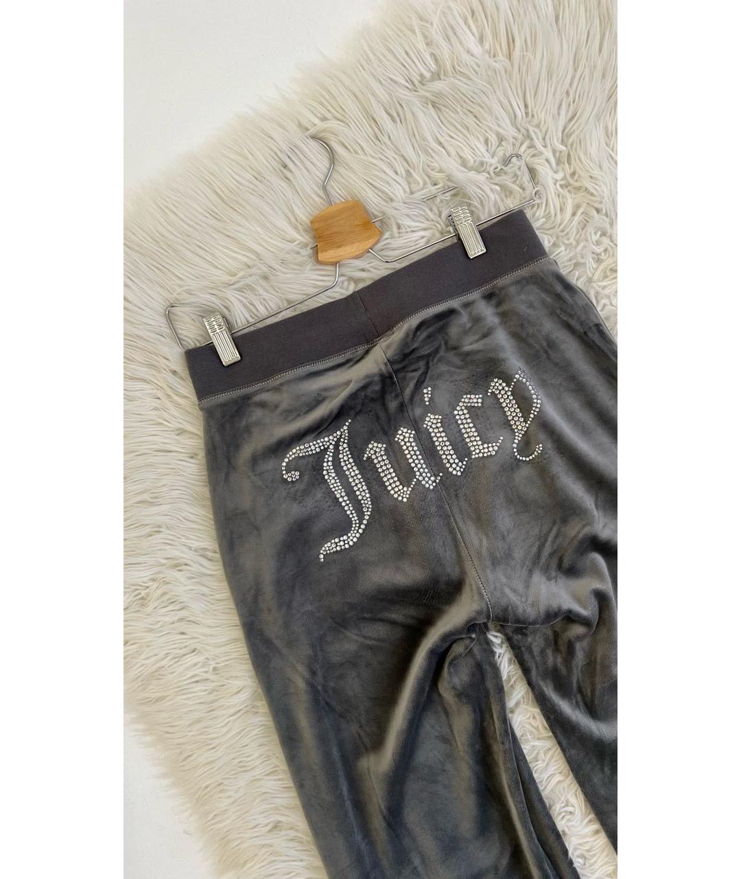 JUICY COUTURE Антрацитовый велюровый спортивные костюмы, фото 8