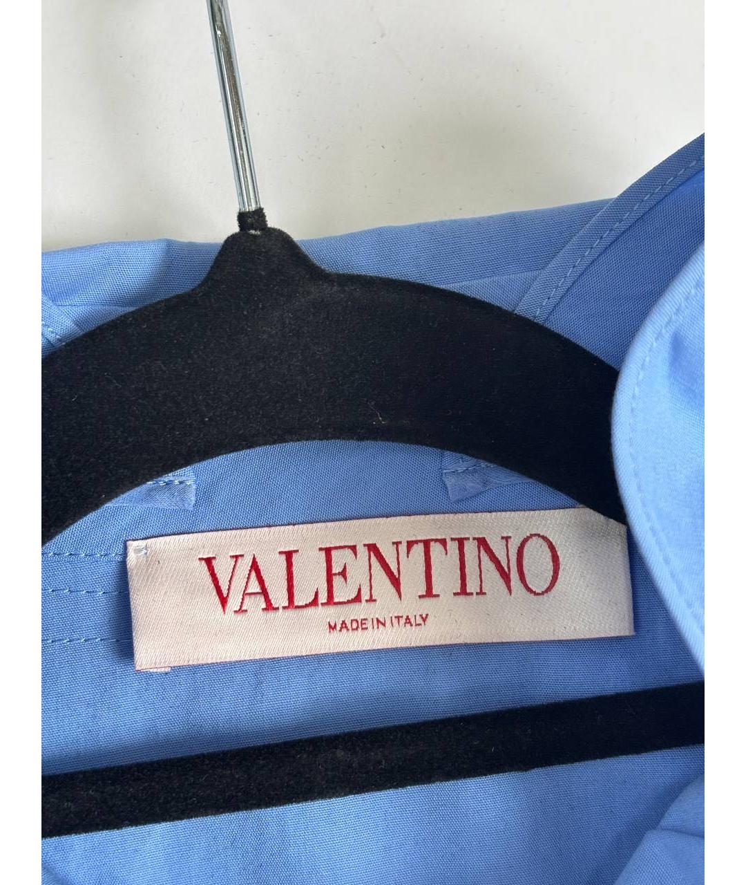 VALENTINO Голубая хлопковая рубашка, фото 3
