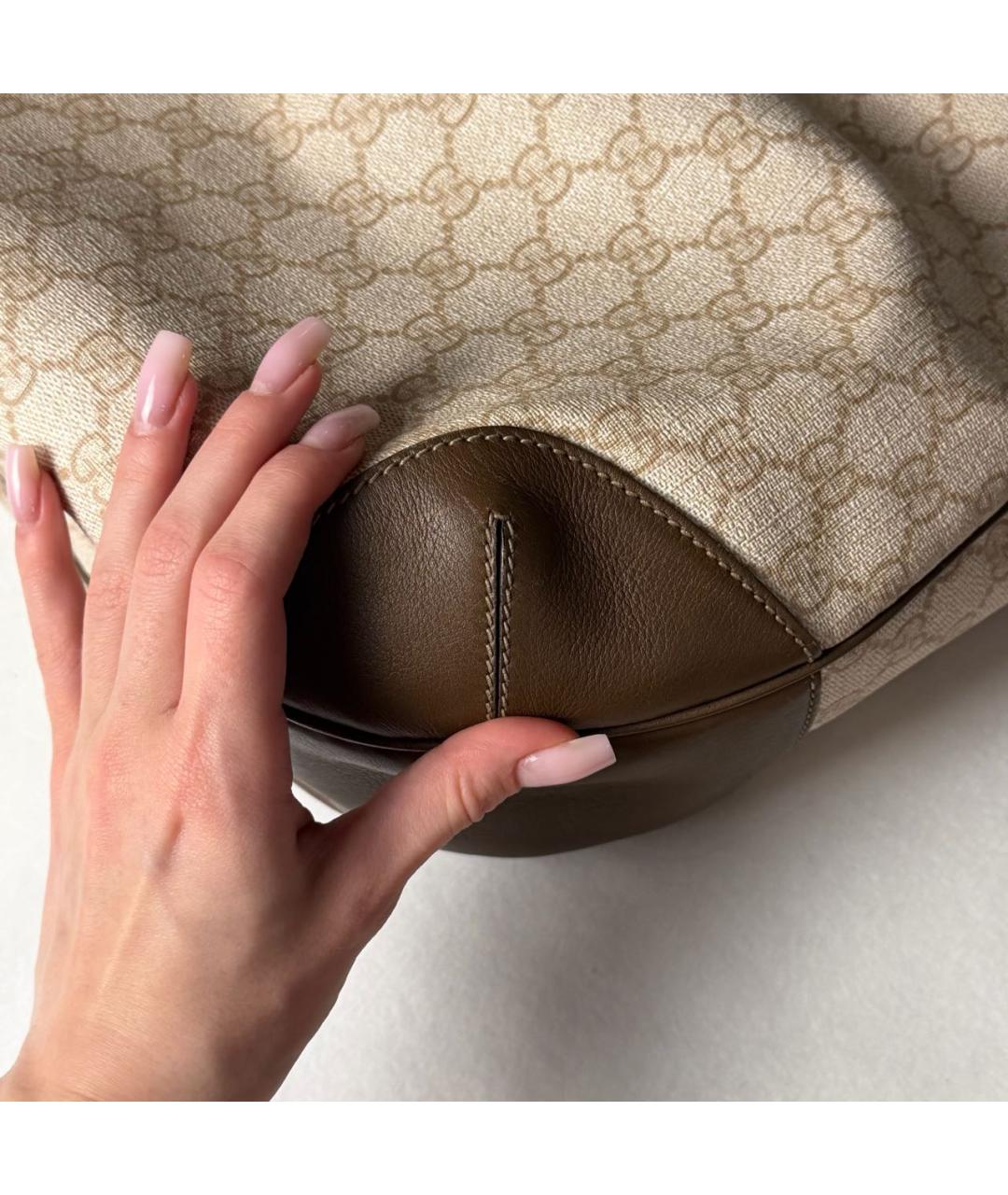GUCCI Бежевая сумка тоут, фото 8