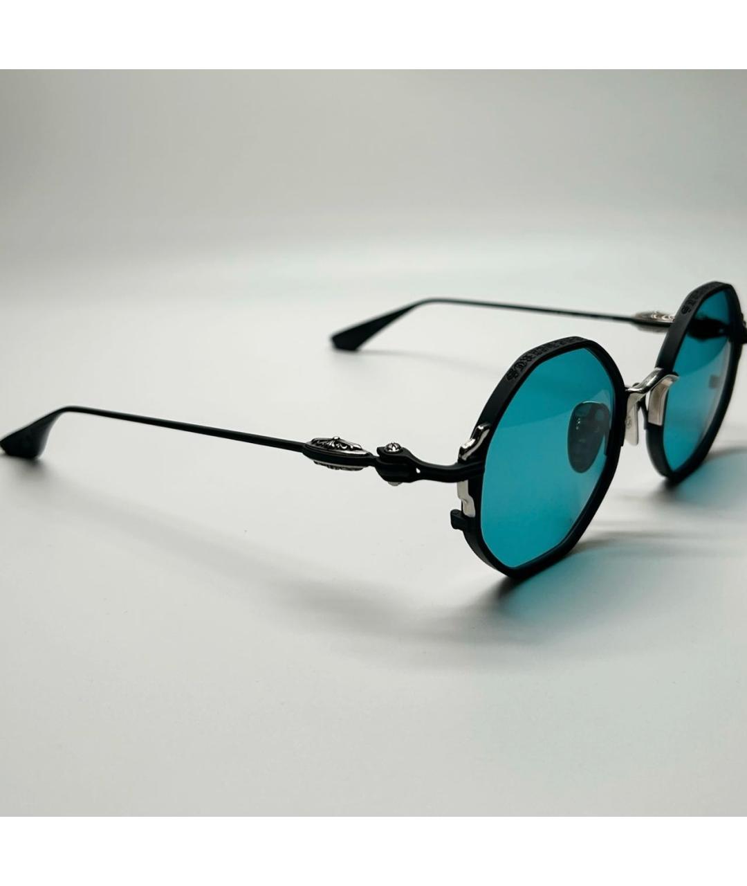 CHROME HEARTS Черные металлические солнцезащитные очки, фото 2
