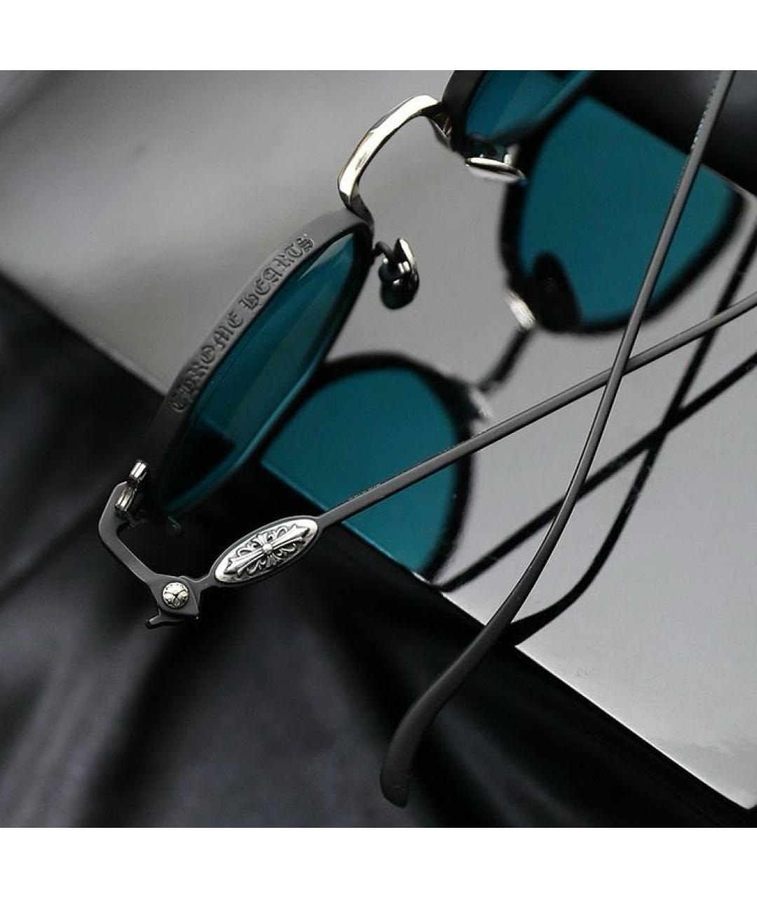 CHROME HEARTS Черные металлические солнцезащитные очки, фото 4