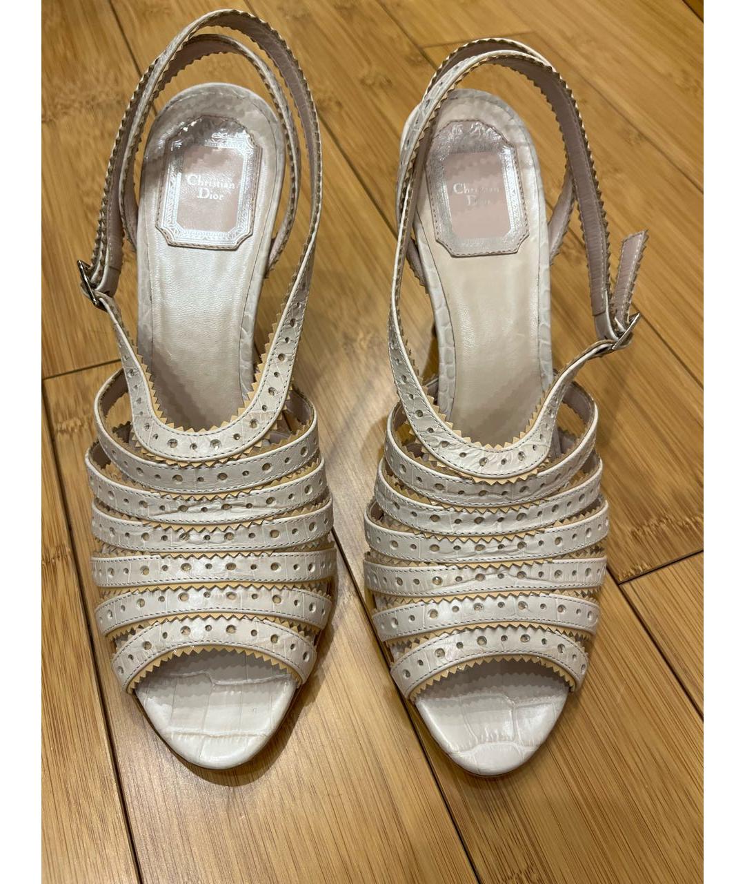 CHRISTIAN DIOR Розовые кожаные босоножки, фото 2