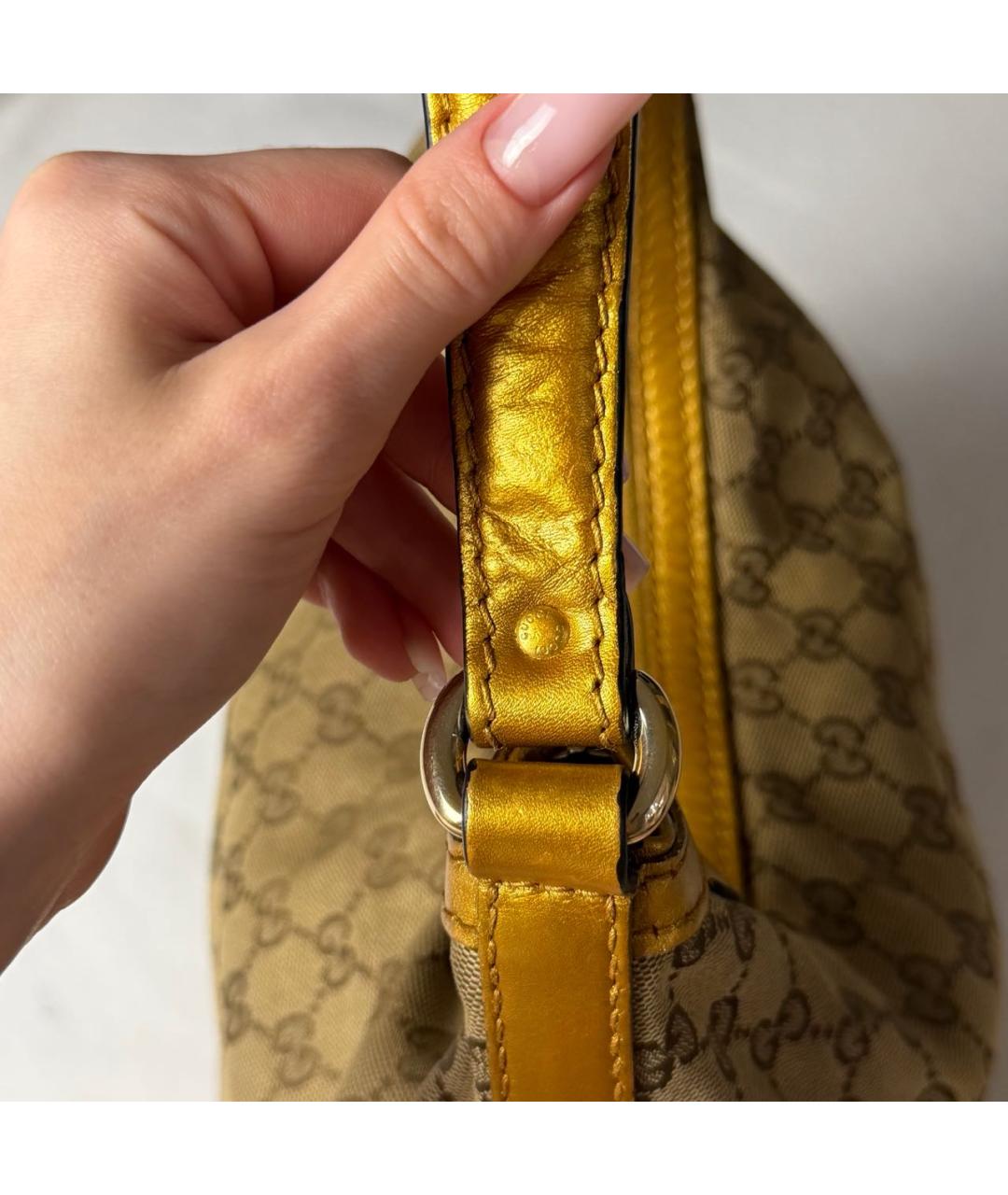 GUCCI Золотая сумка тоут, фото 5