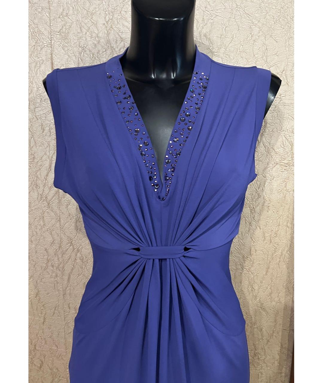 BLUMARINE Фиолетовое вискозное платье, фото 2