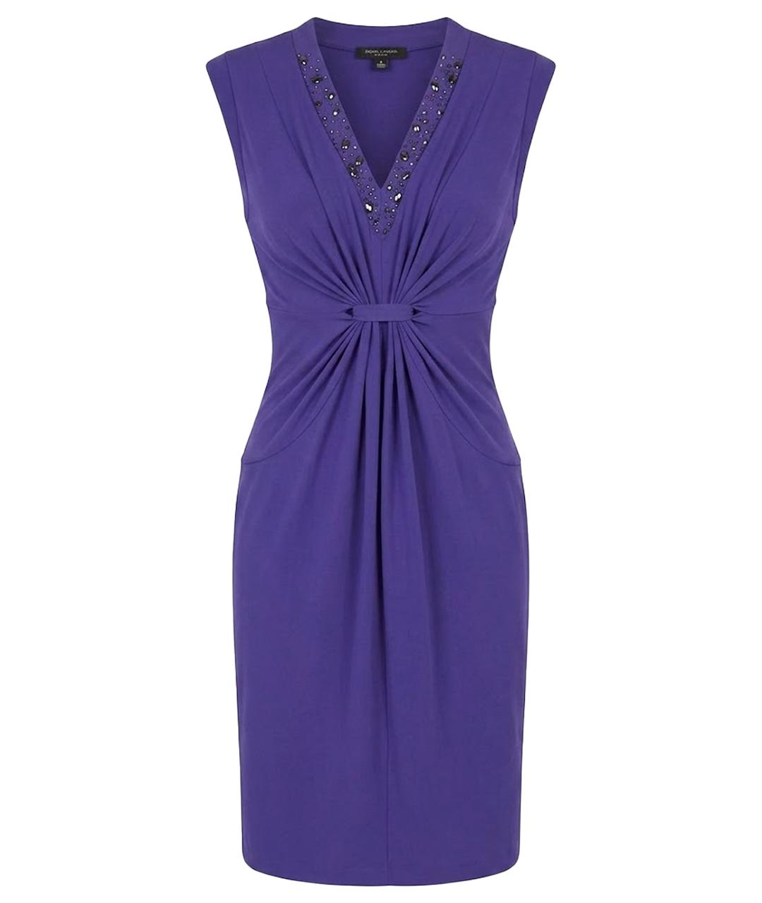 BLUMARINE Фиолетовое вискозное платье, фото 1