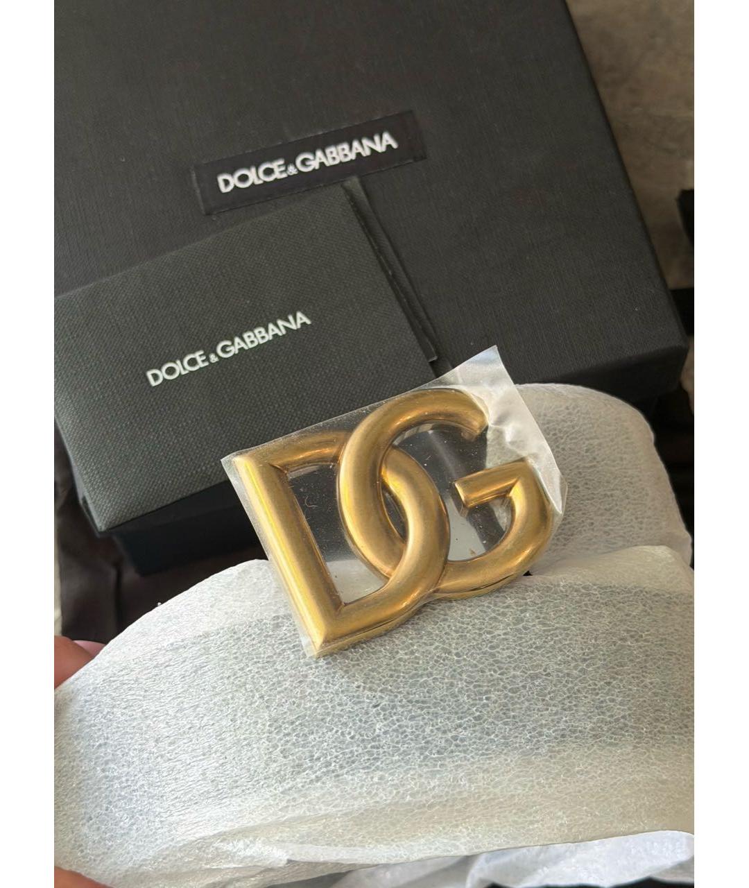 DOLCE&GABBANA Черный кожаный ремень, фото 5
