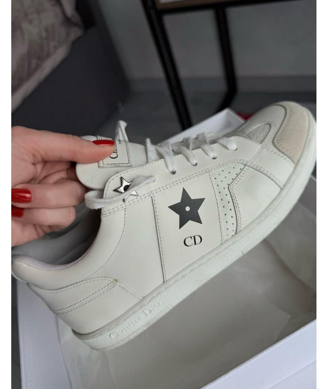 CHRISTIAN DIOR Белые кожаные кеды, фото 4