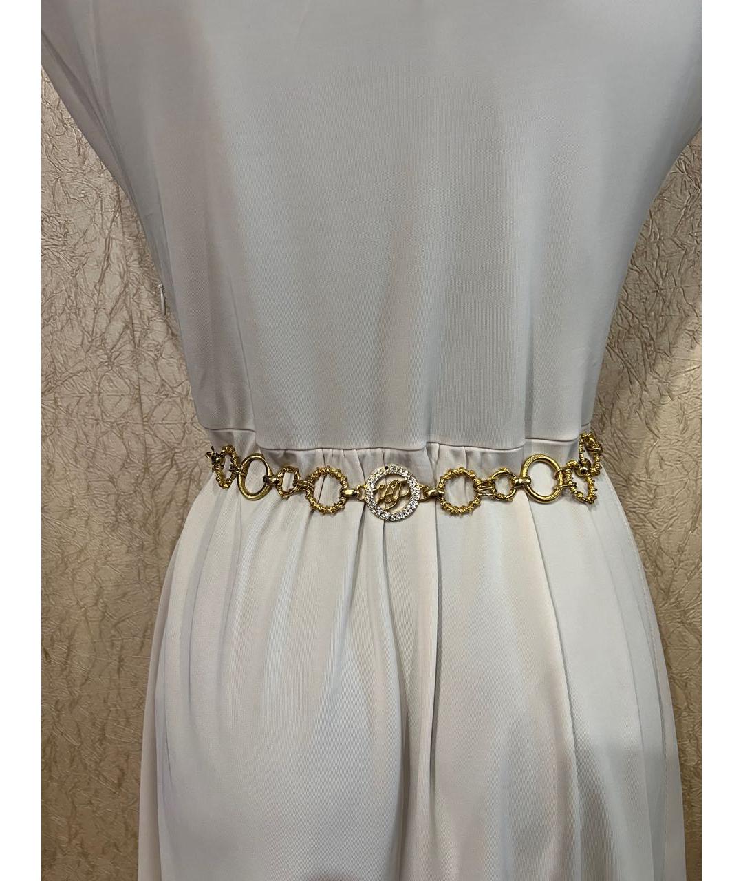 BLUMARINE Бежевое вискозное платье, фото 3
