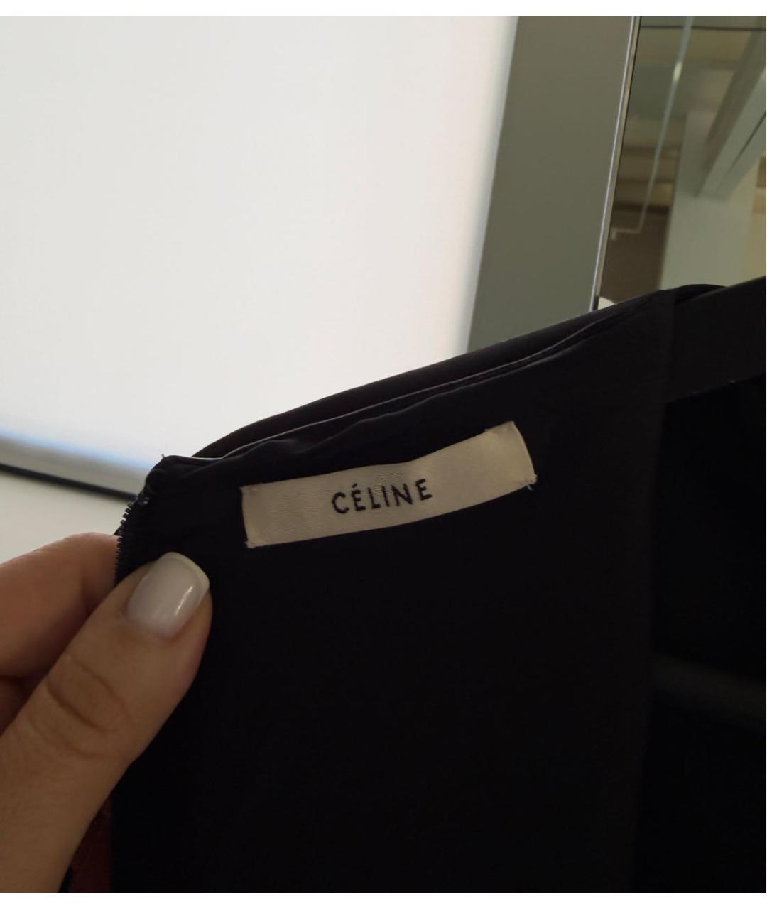 CELINE Черное вискозное платье, фото 6