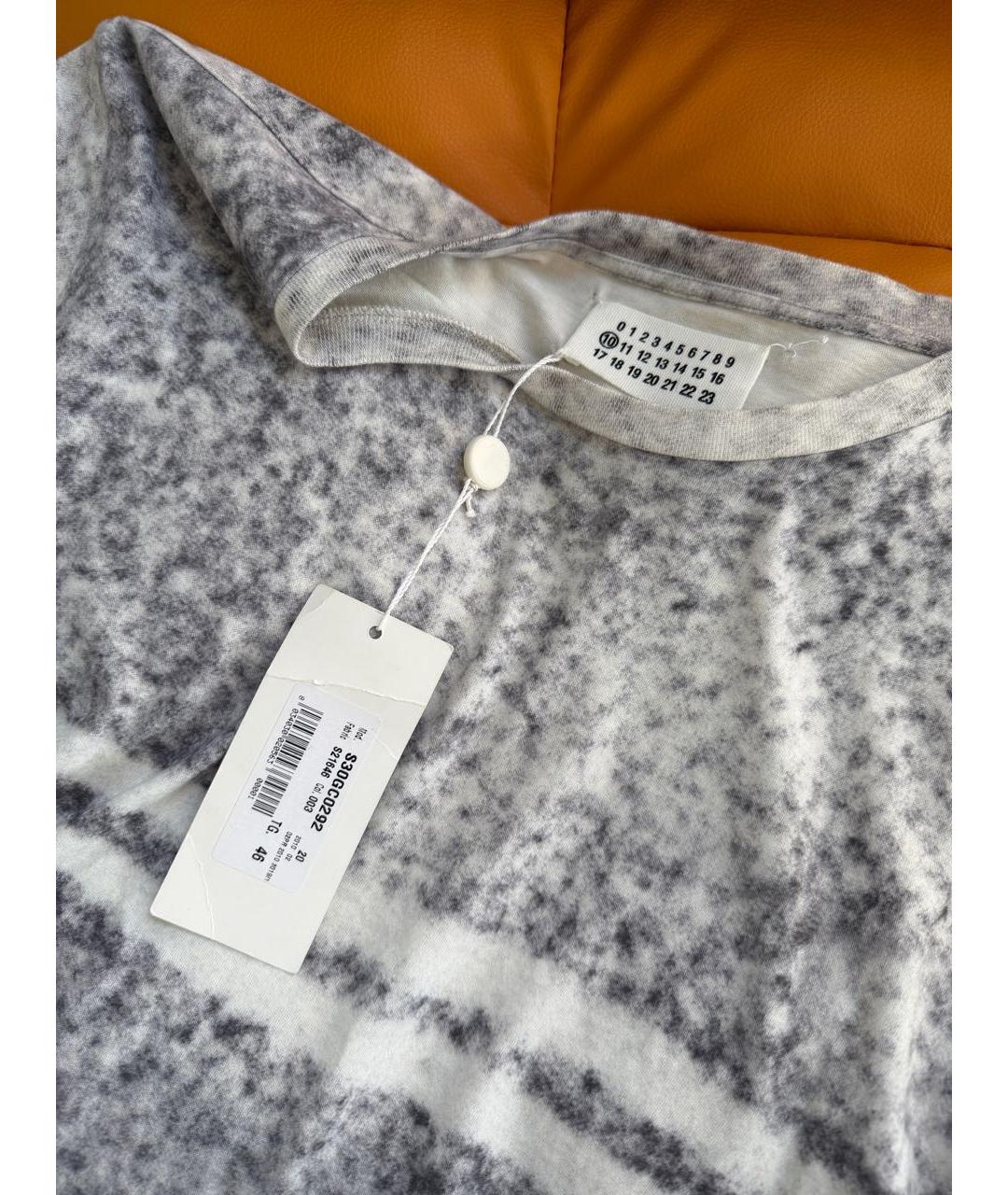 MAISON MARGIELA Серая хлопковая футболка, фото 6