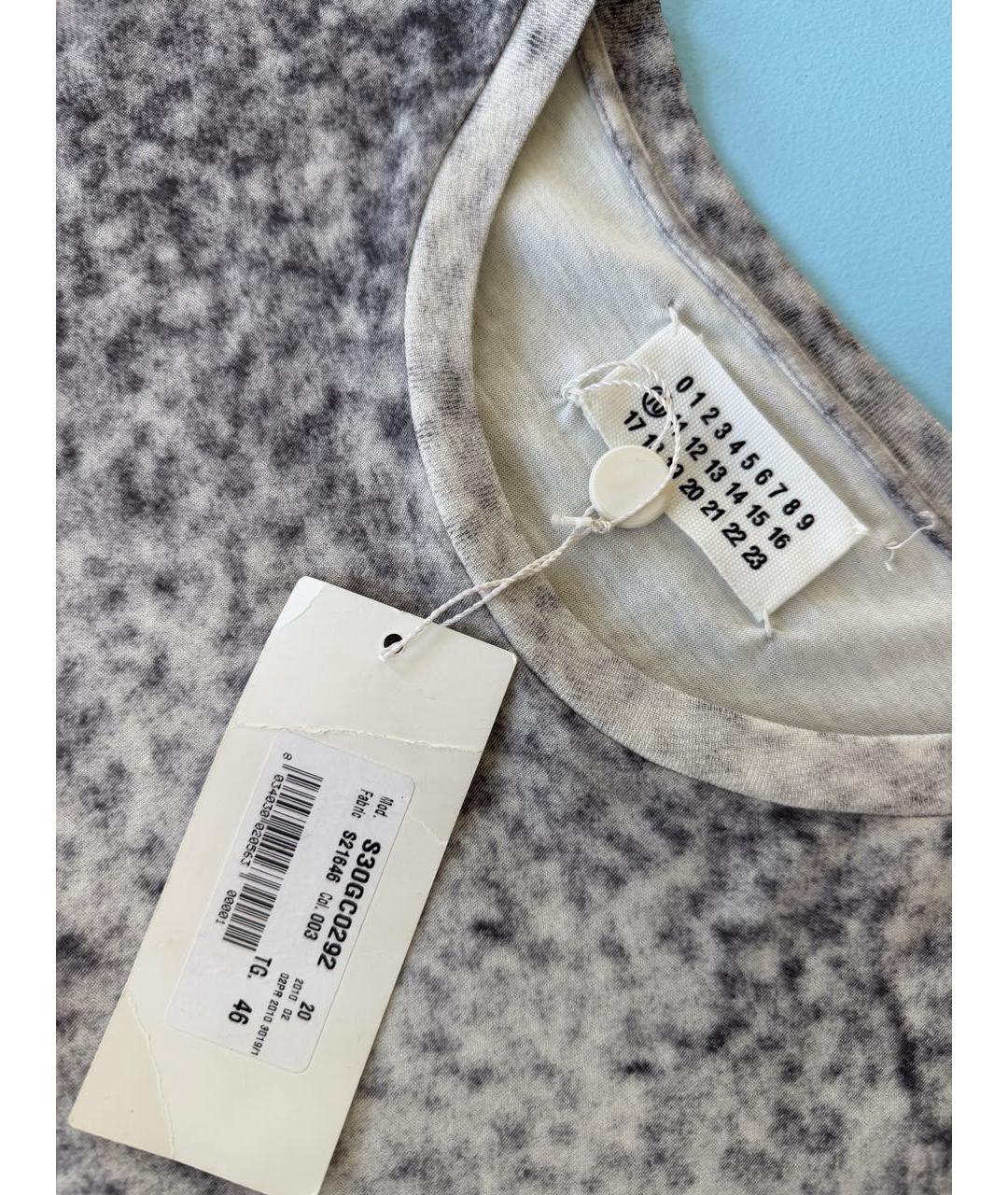 MAISON MARGIELA Серая хлопковая футболка, фото 3