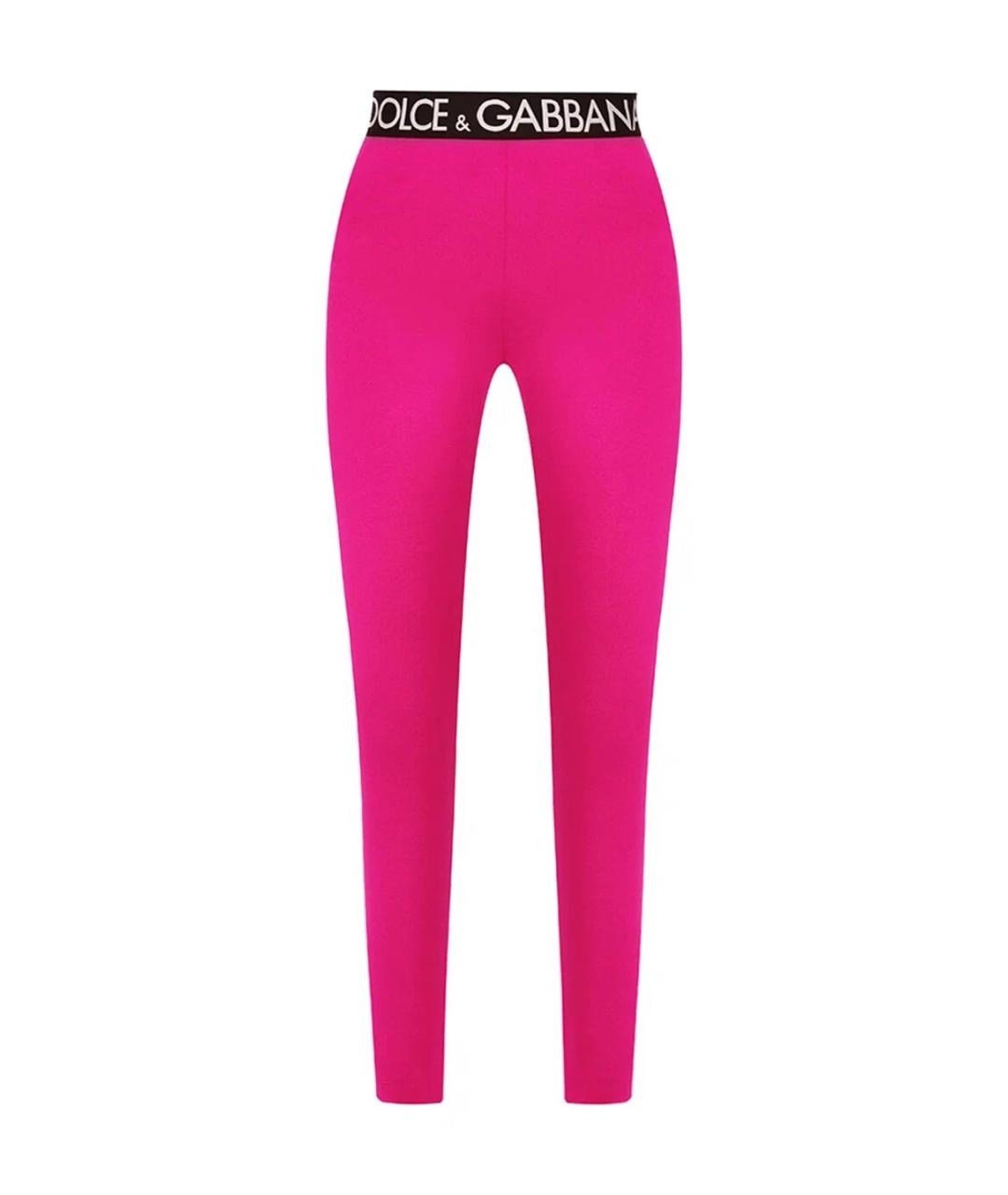 DOLCE&GABBANA Фуксия полиамидовые леггинсы и велосипедки, фото 1