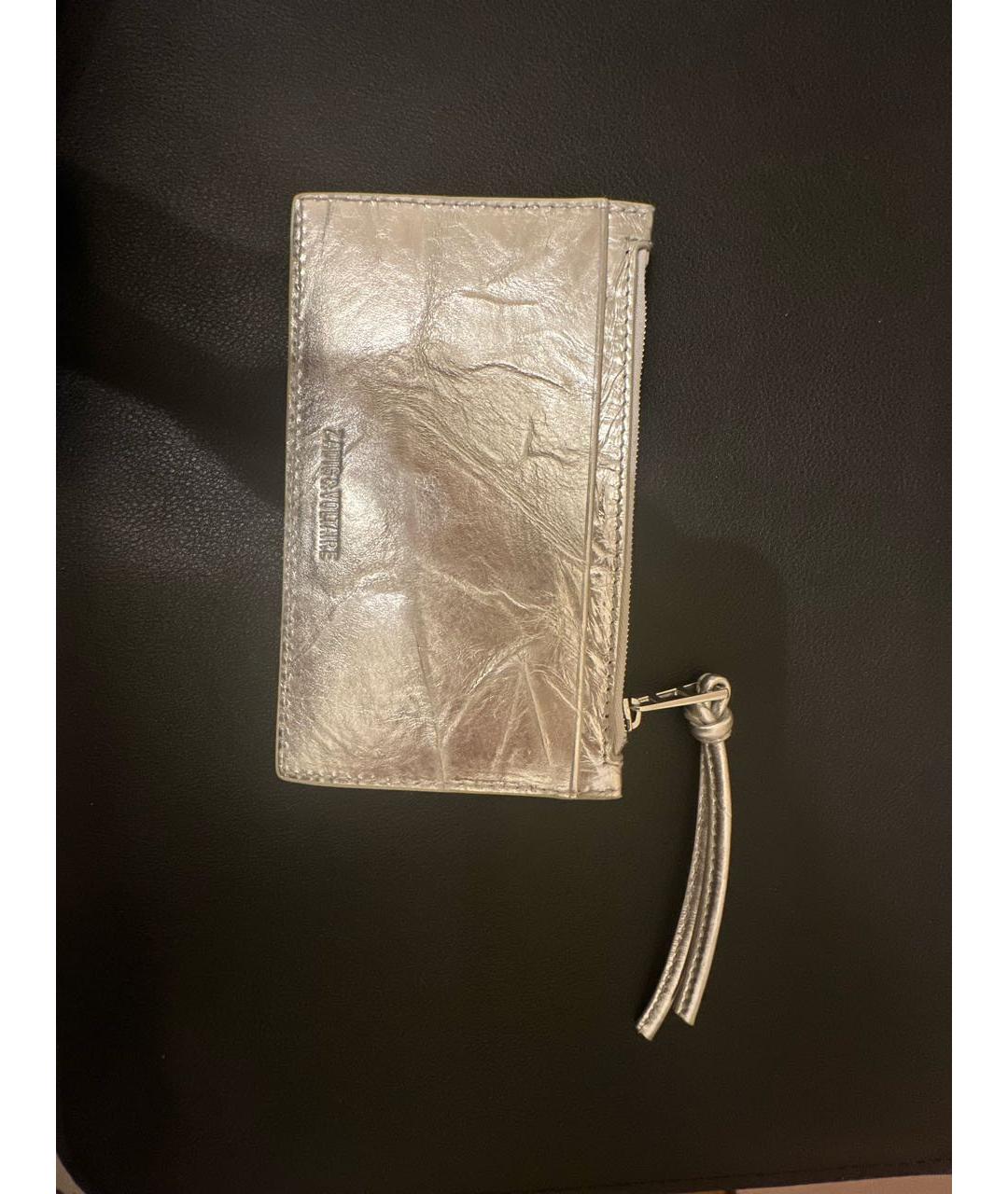 ZADIG & VOLTAIRE Серебряный кожаный кардхолдер, фото 2