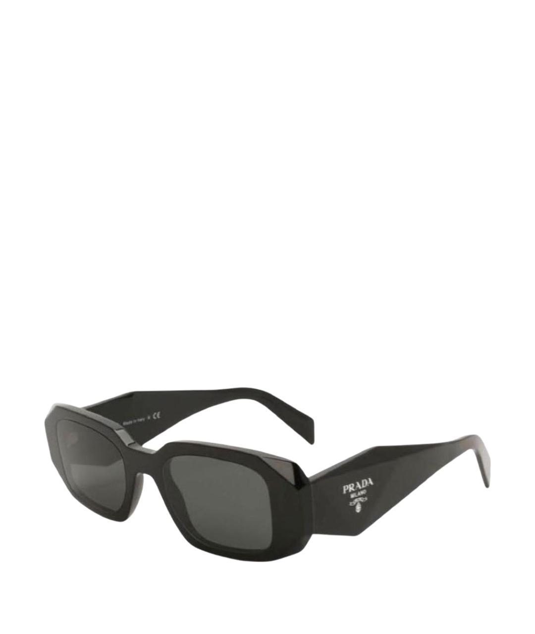 PRADA Черные пластиковые солнцезащитные очки, фото 1