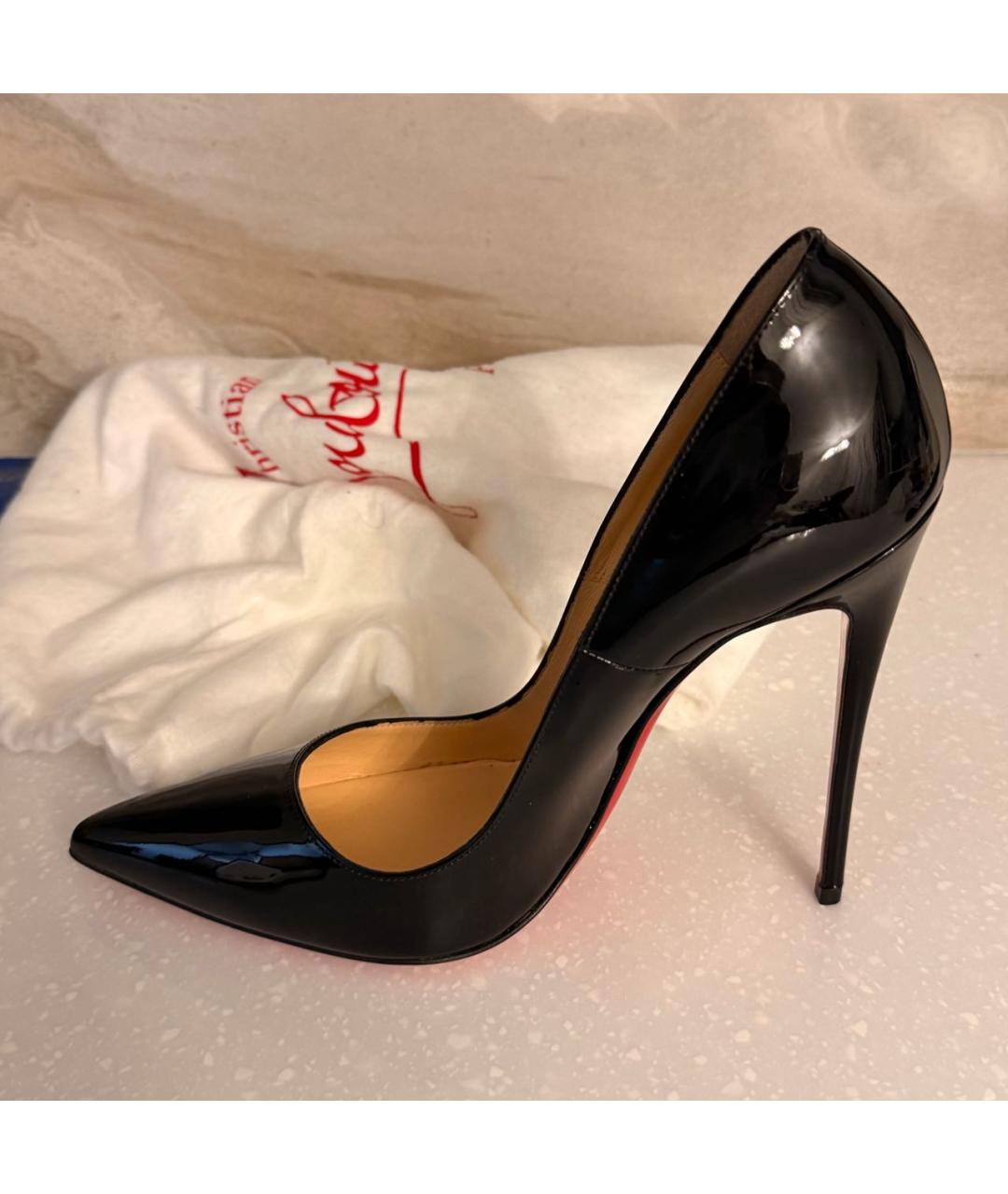 CHRISTIAN LOUBOUTIN Черные туфли из лакированной кожи, фото 5