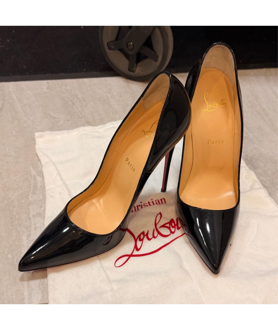 CHRISTIAN LOUBOUTIN Черные туфли из лакированной кожи, фото 2