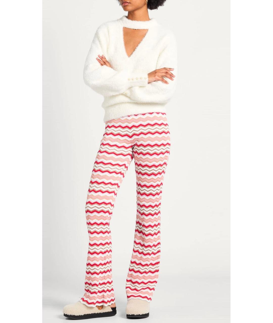 MISSONI Розовые хлопковые прямые брюки, фото 2
