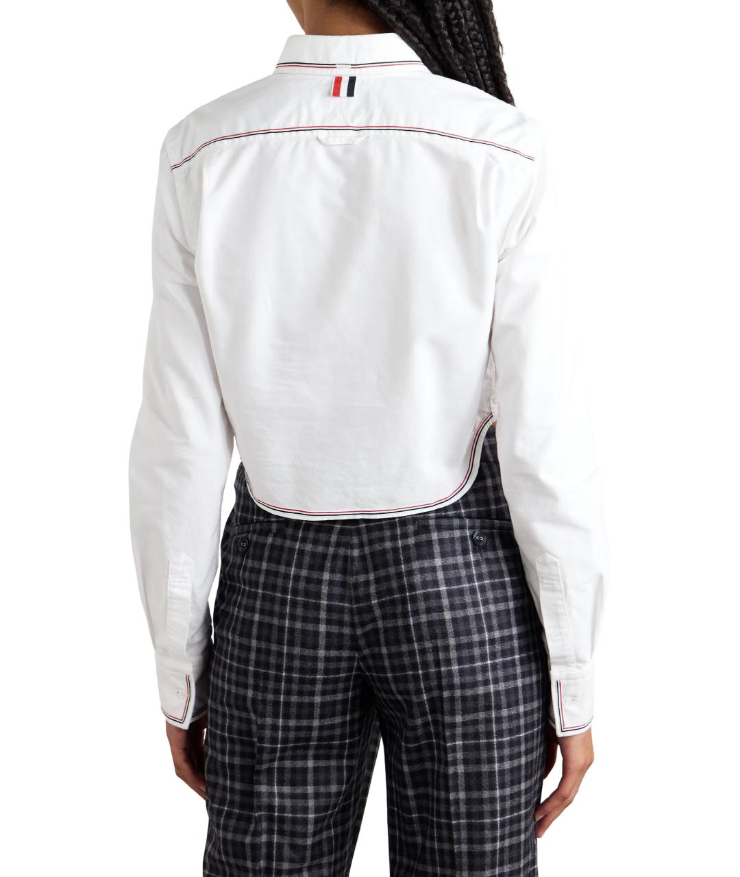 THOM BROWNE Белая хлопковая рубашка, фото 7