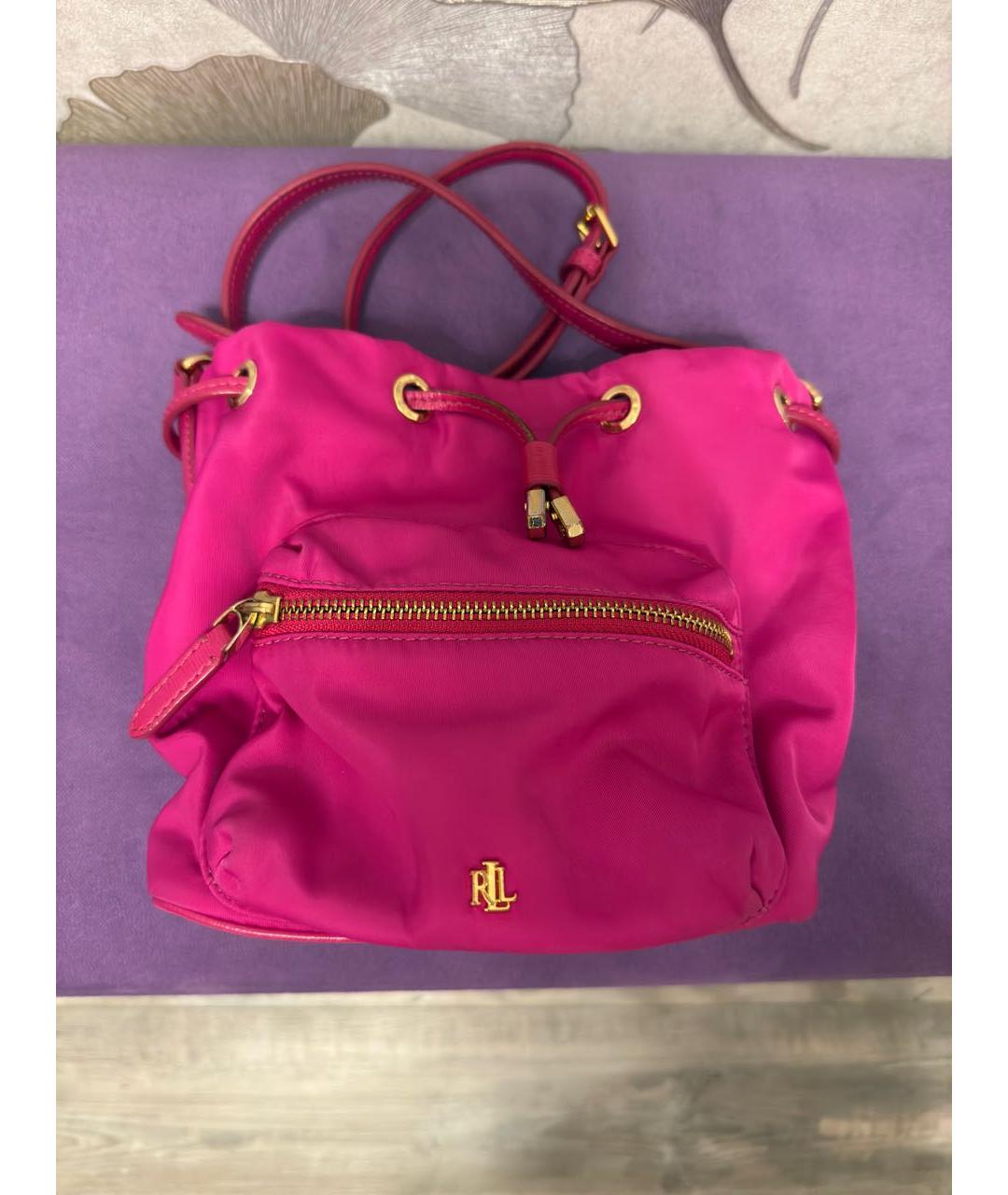 POLO RALPH LAUREN Фуксия сумка тоут, фото 9