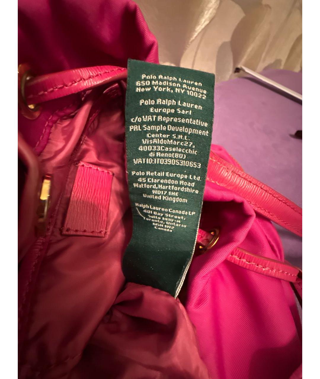 POLO RALPH LAUREN Фуксия сумка тоут, фото 8