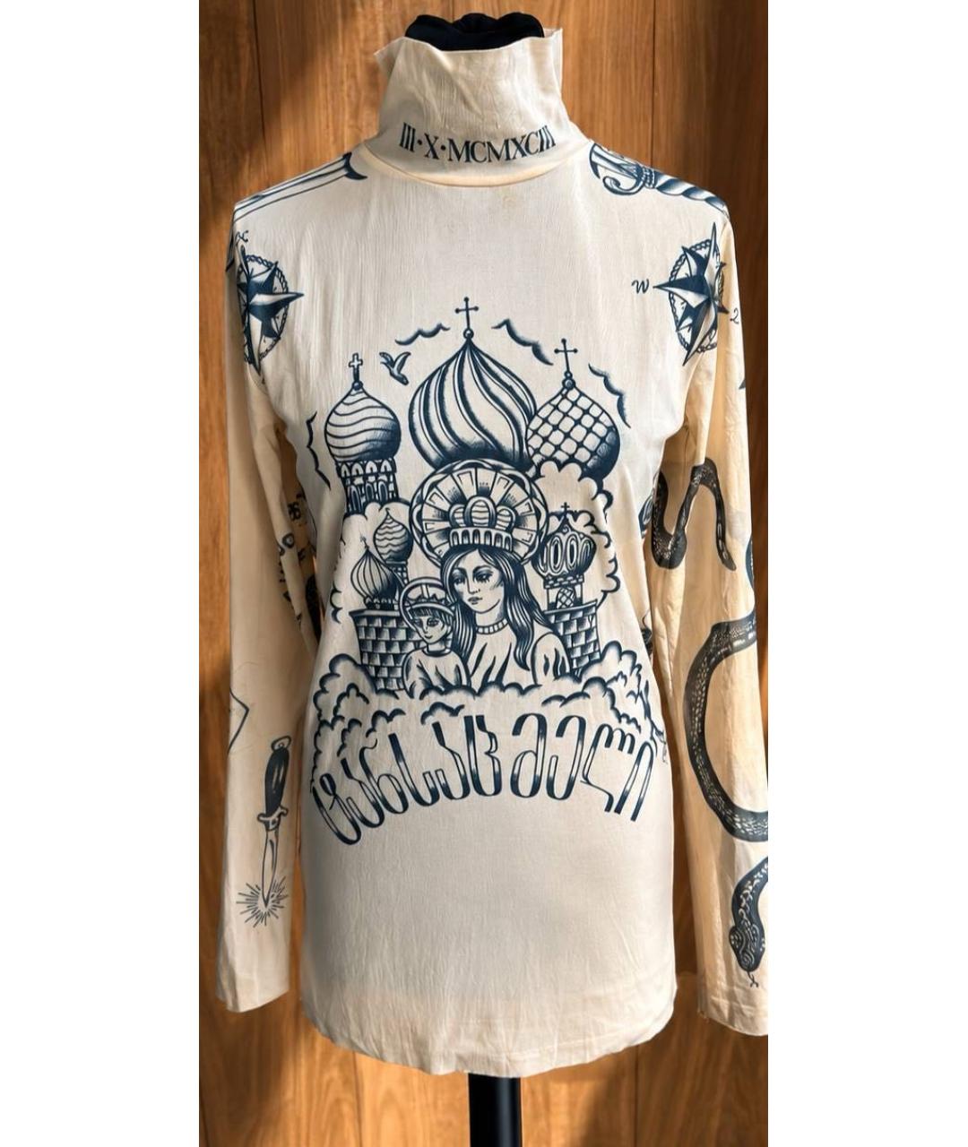 VETEMENTS Бежевая полиамидовая водолазка, фото 4