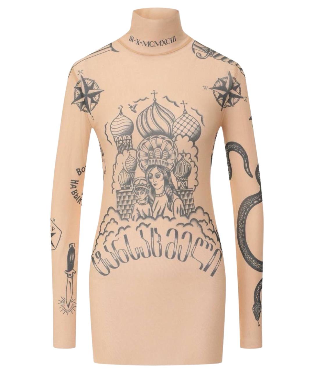 VETEMENTS Бежевая полиамидовая водолазка, фото 1