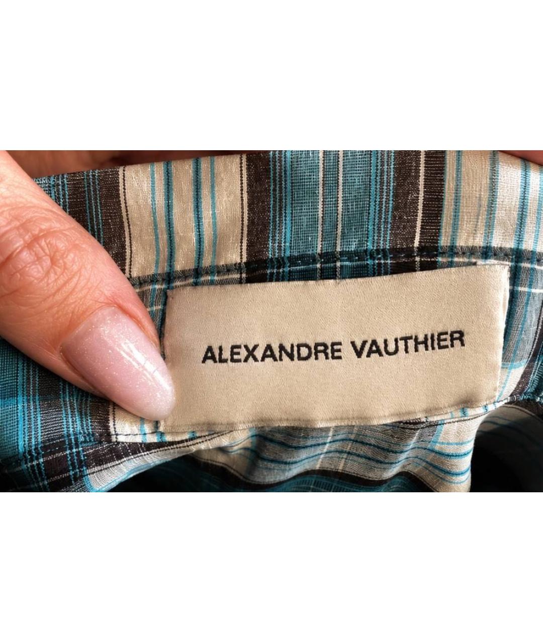 ALEXANDRE VAUTHIER Бирюзовая льняная рубашка, фото 3