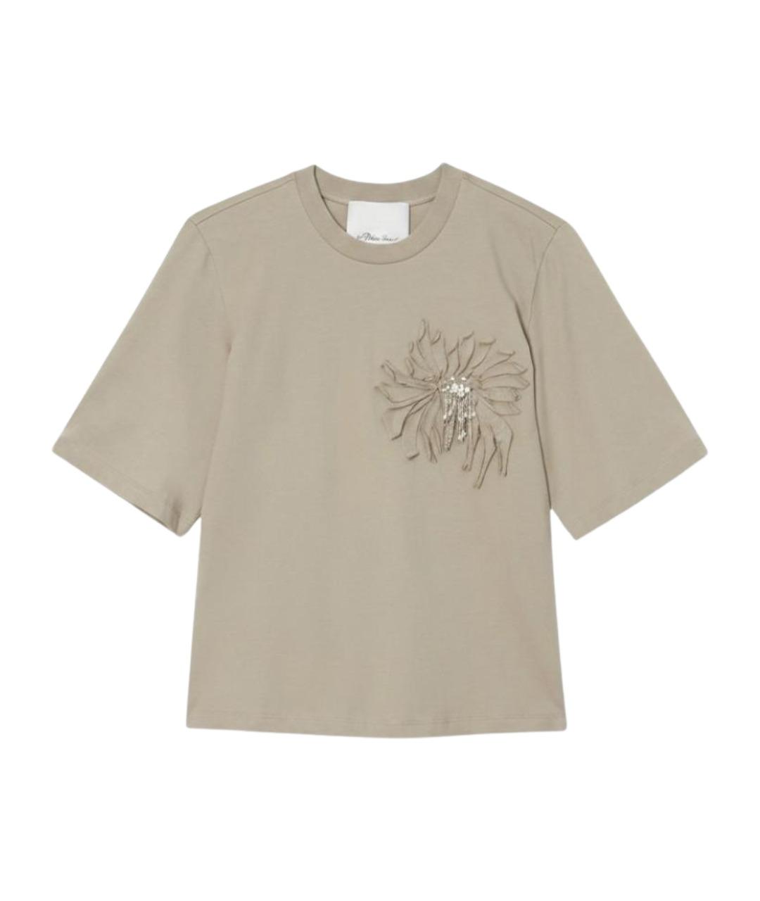 3.1 PHILLIP LIM Бежевая хлопковая футболка, фото 1