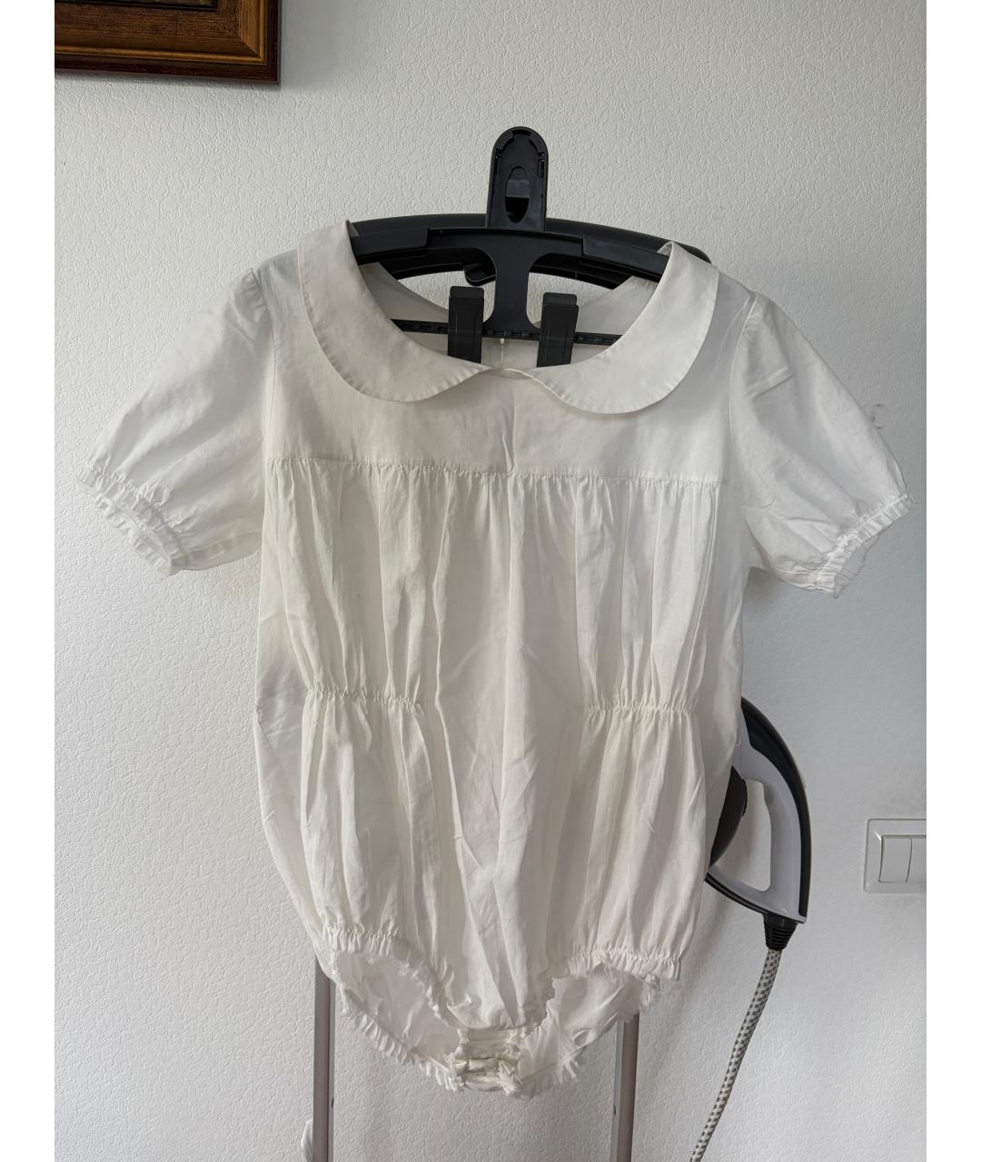 MAISON MARGIELA Белое хлопковое боди, фото 2