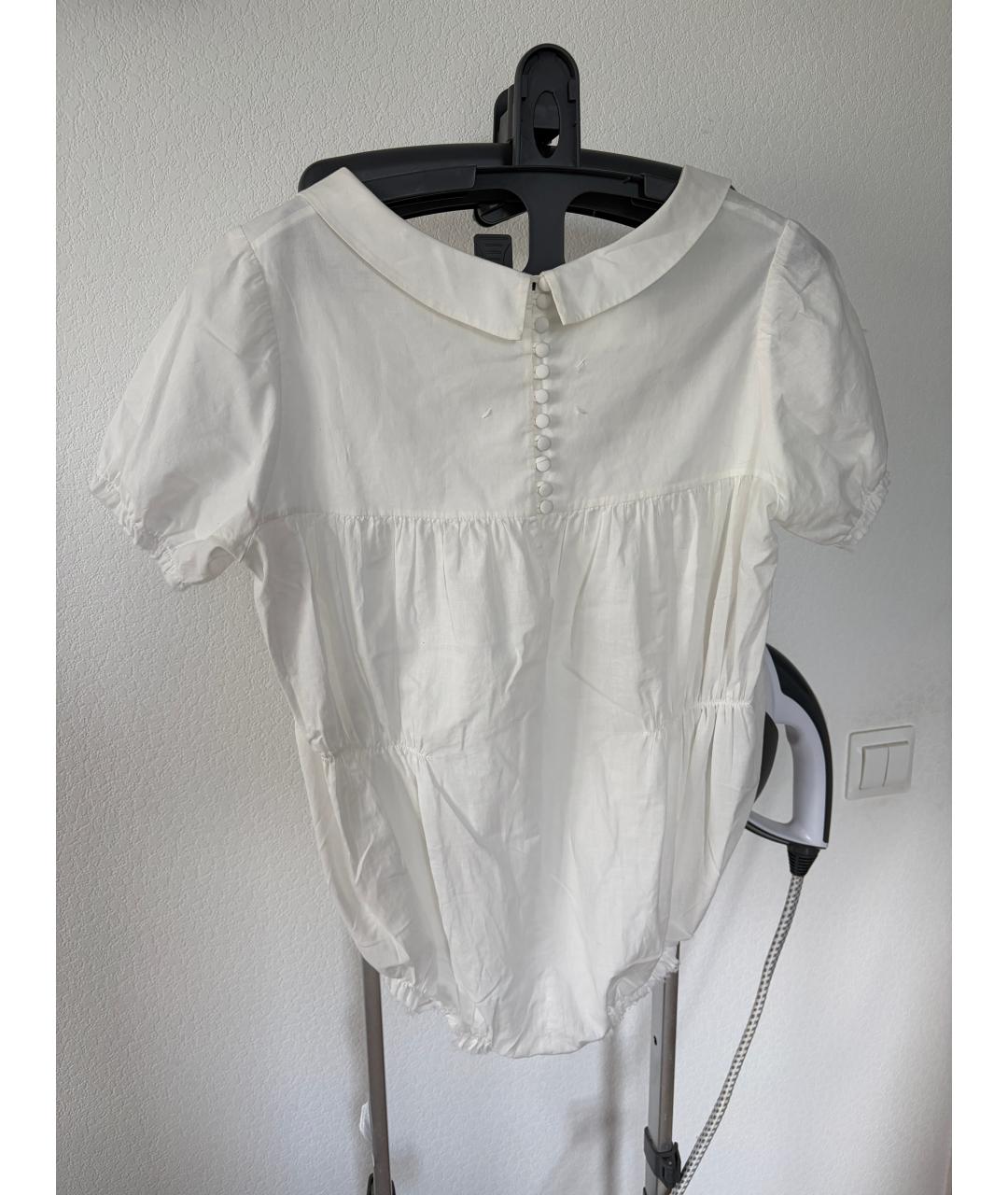 MAISON MARGIELA Белое хлопковое боди, фото 3