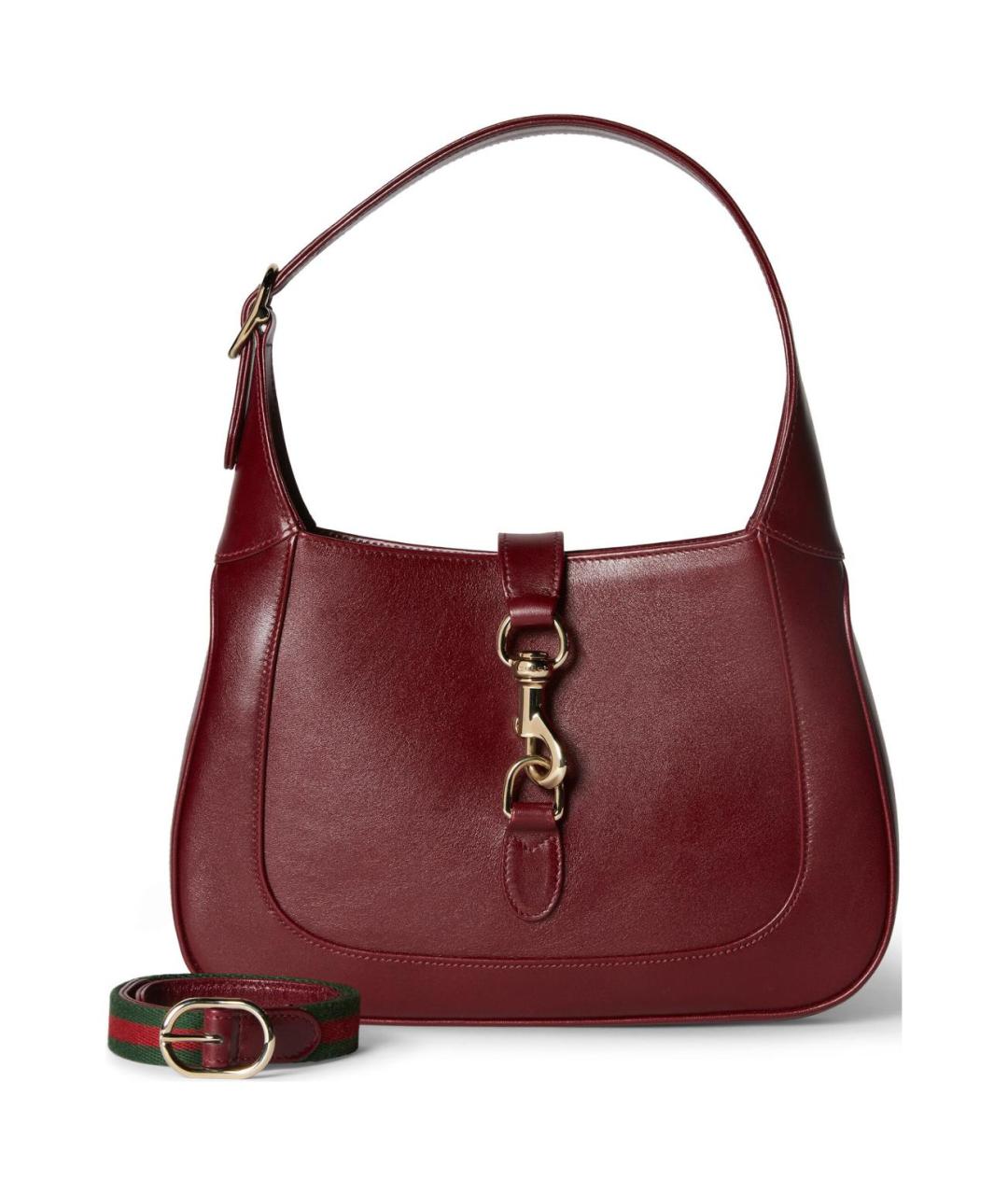 GUCCI Бордовая кожаная сумка через плечо, фото 2