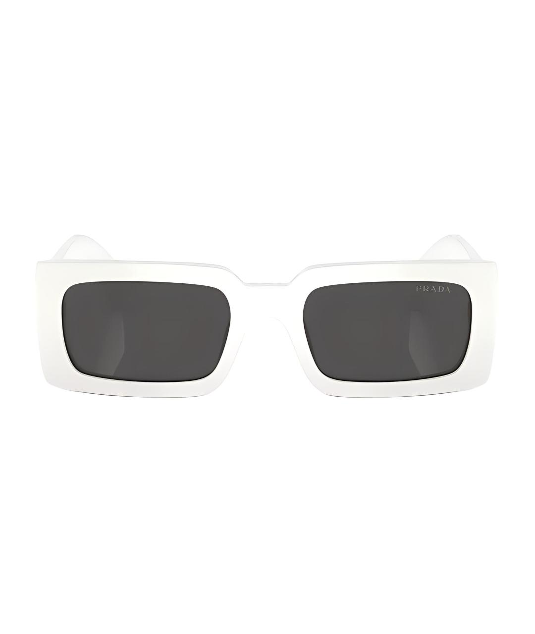 PRADA Белые пластиковые солнцезащитные очки, фото 2