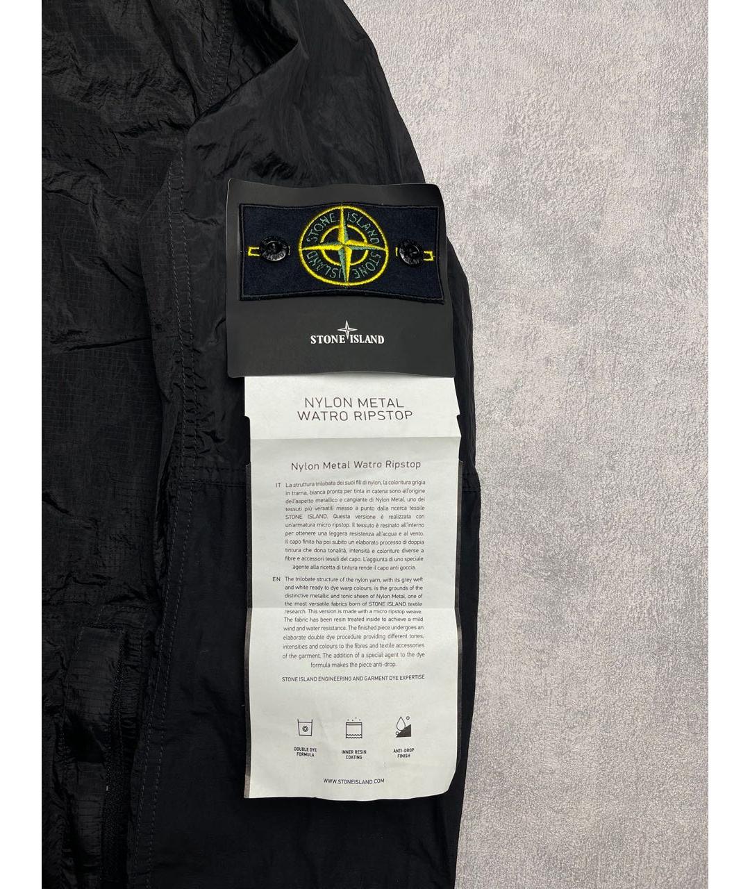 STONE ISLAND Черная полиамидовая куртка, фото 6