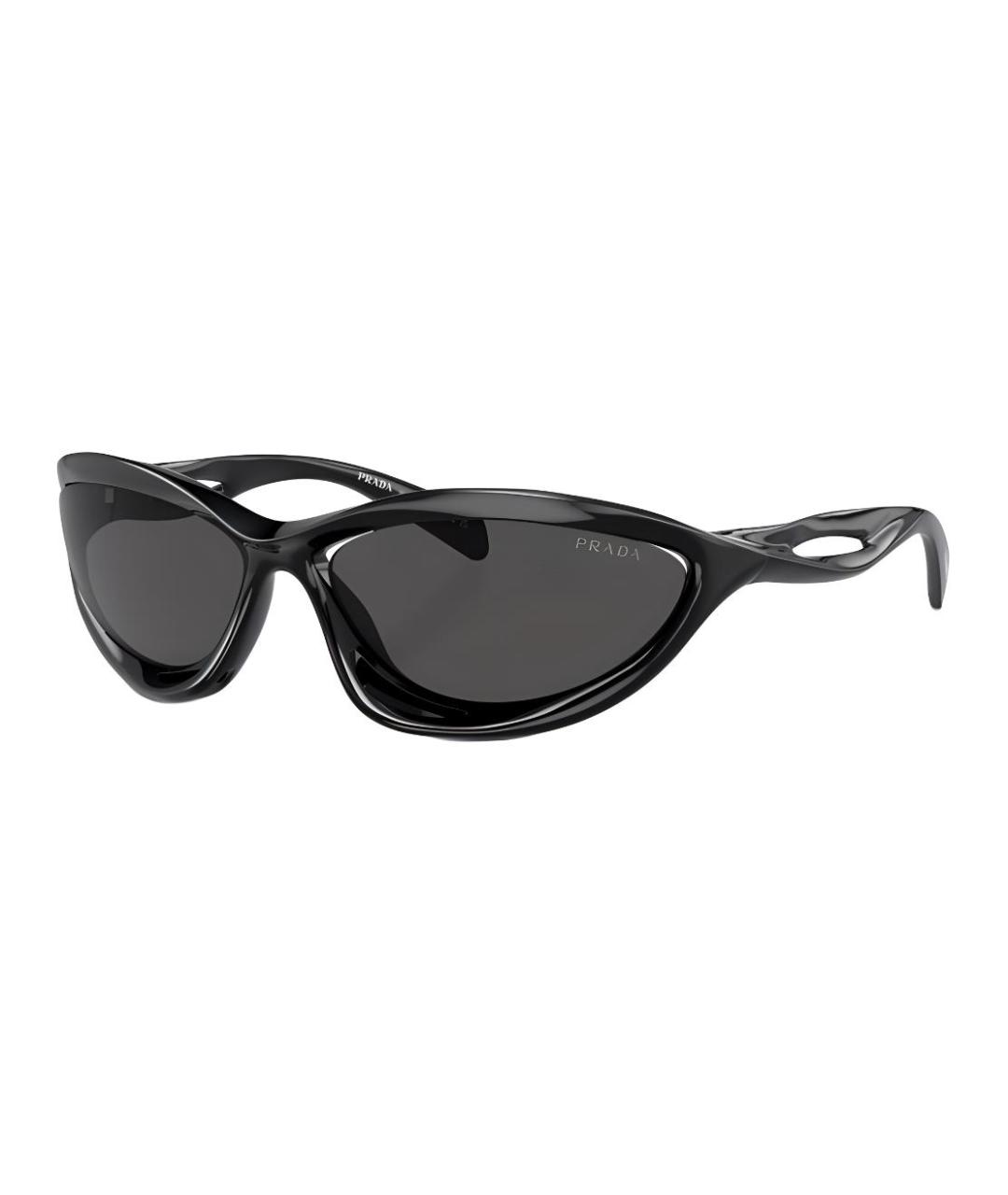PRADA Черные пластиковые солнцезащитные очки, фото 1