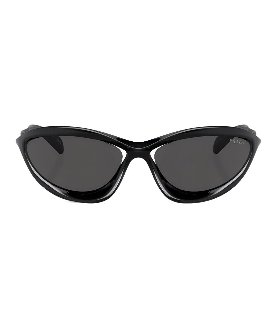 PRADA Черные пластиковые солнцезащитные очки, фото 2