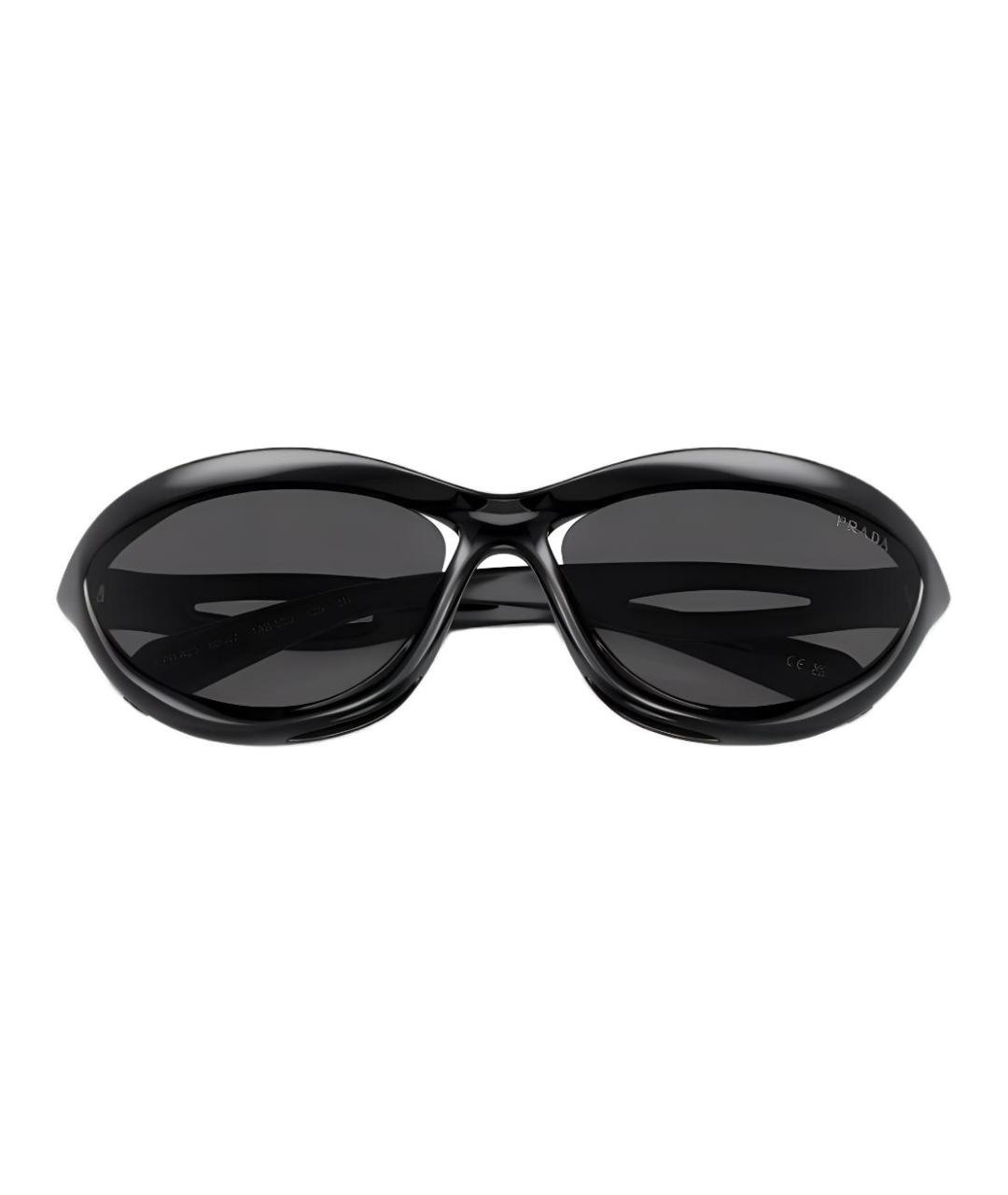 PRADA Черные пластиковые солнцезащитные очки, фото 3