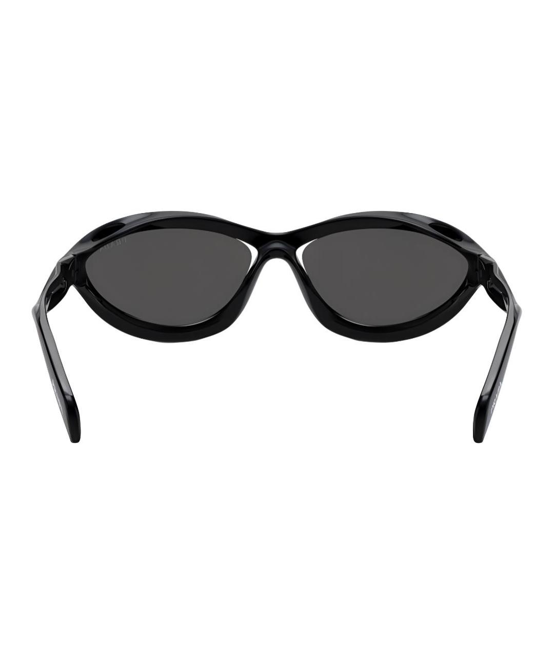 PRADA Черные пластиковые солнцезащитные очки, фото 4